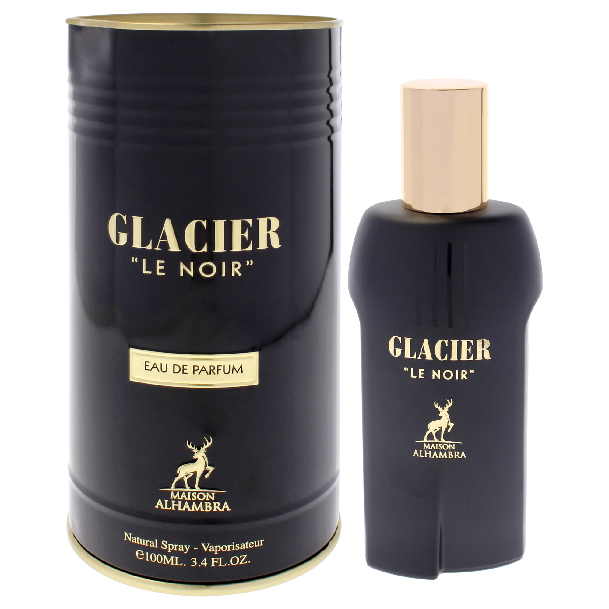 Glacier - Le Noir by Maison Alhambra for Unisex - 3.4 EDP Spray