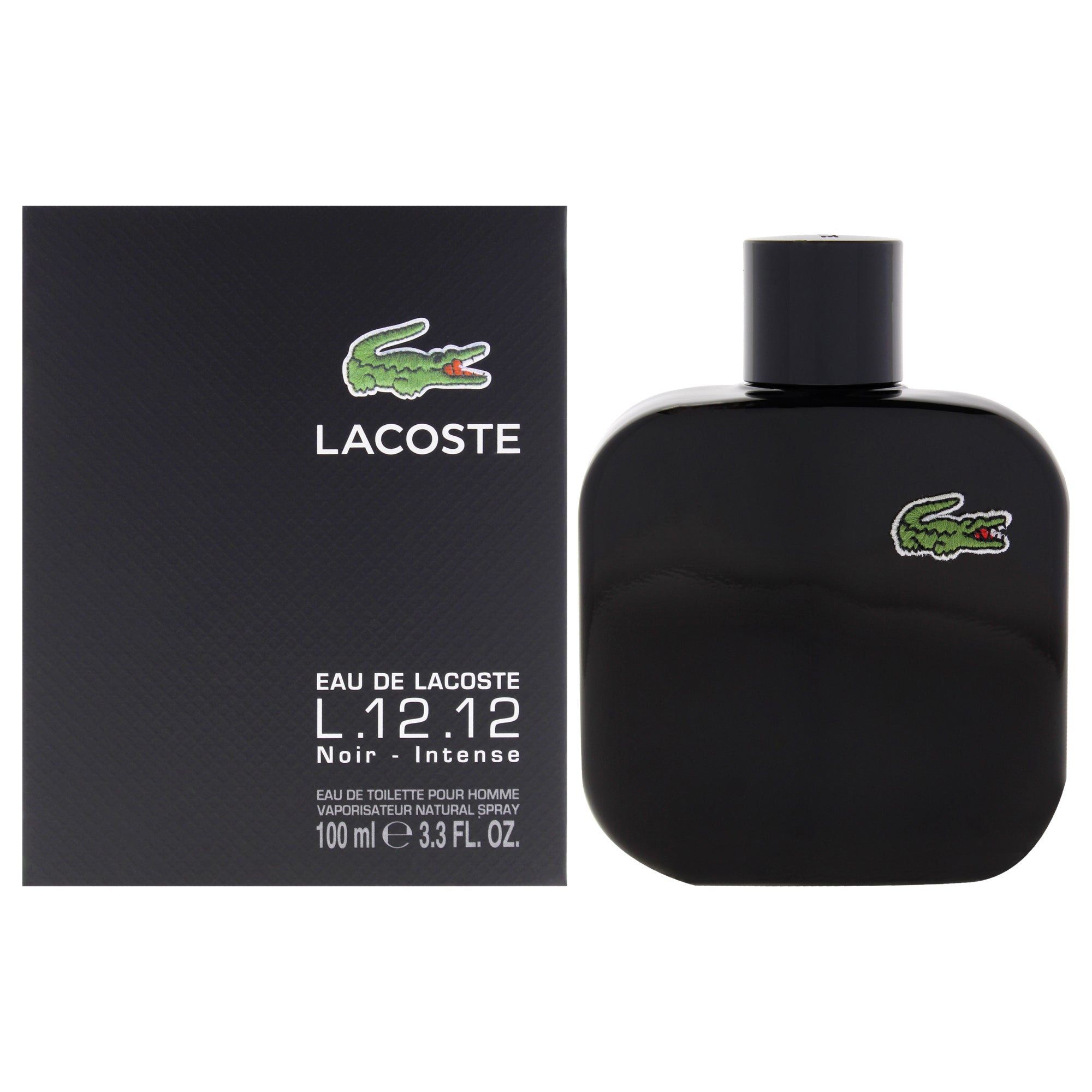 Lacoste Eau De Lacoste L.12.12 Noir Intense by Lacoste for Men - 3.3 EDT Spray