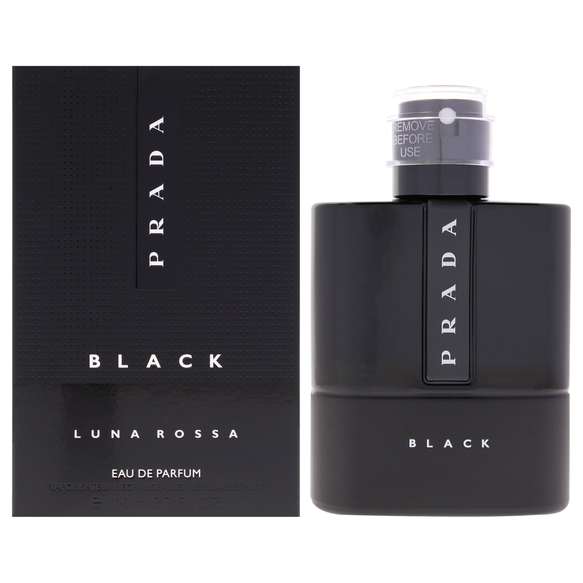 Luna Rossa Black by Prada for Men - 3.3 oz EDP Spray (Refillable)