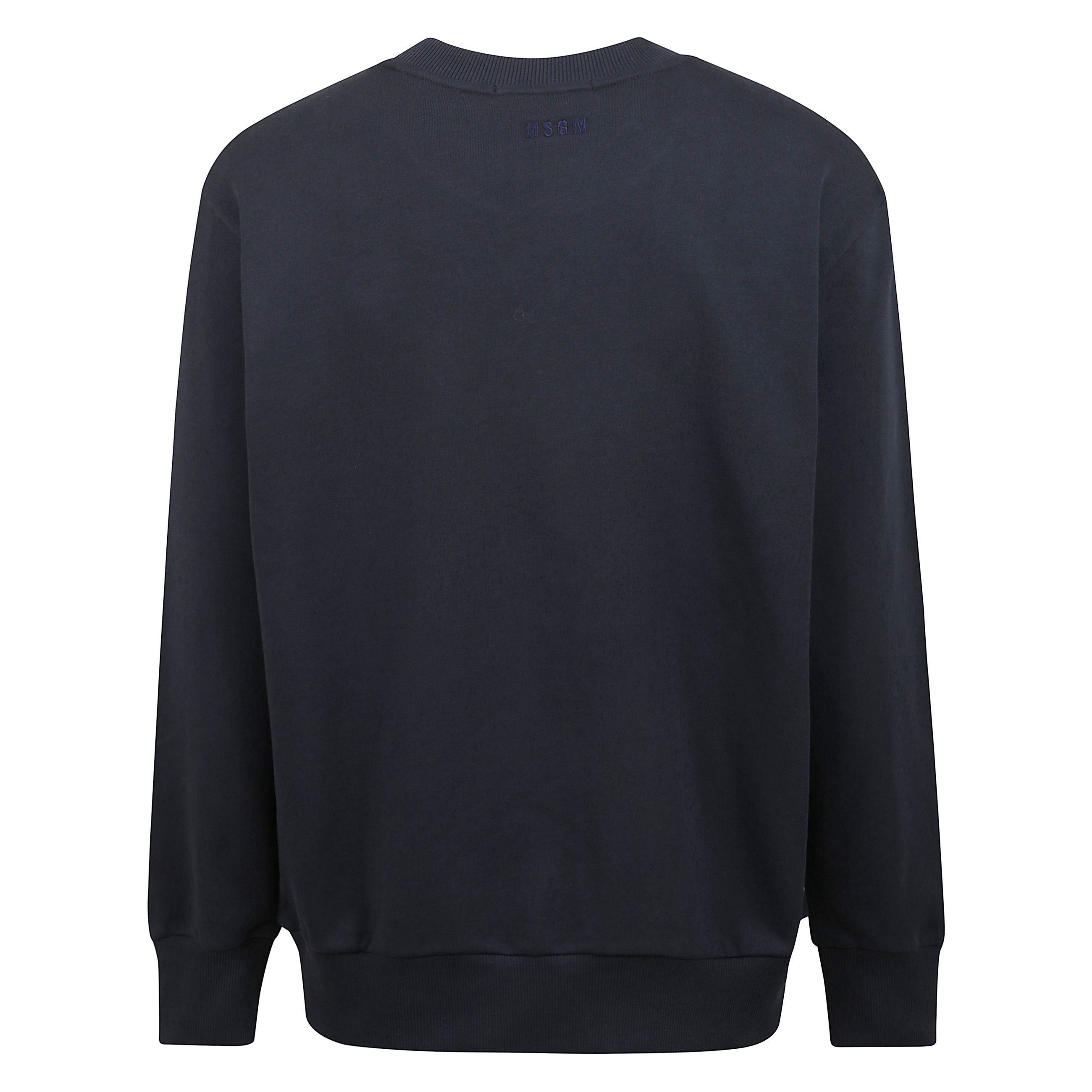 Felpa girocollo in jersey di cotone tinta unita caratterizzata dal logo msgm in corda ricamato sul petto. collo, polsini e fondo a costine. vestibilità cropped.