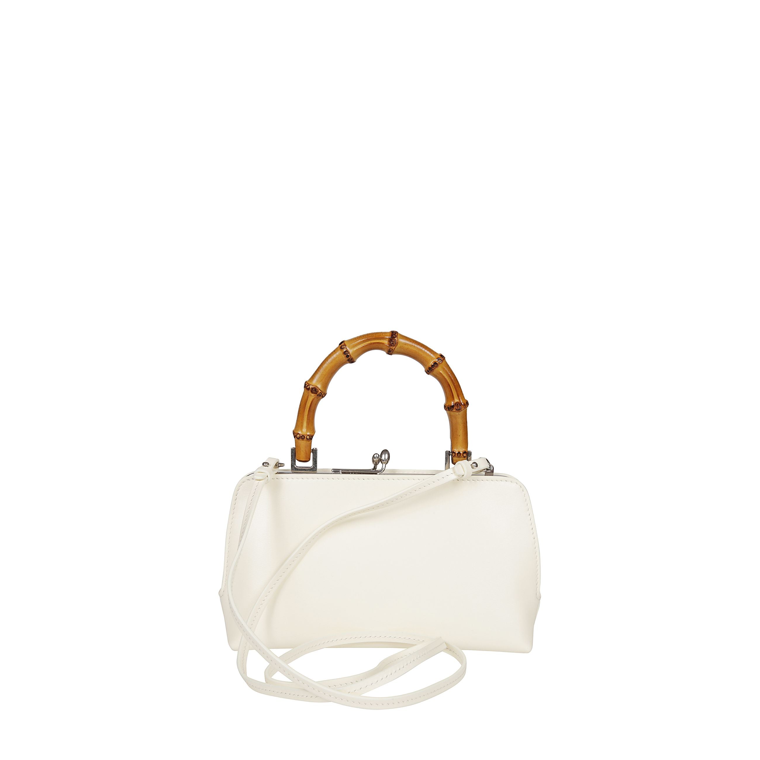 Borsa mini in pelle con profilo in metallo e logo jil sander goffrato