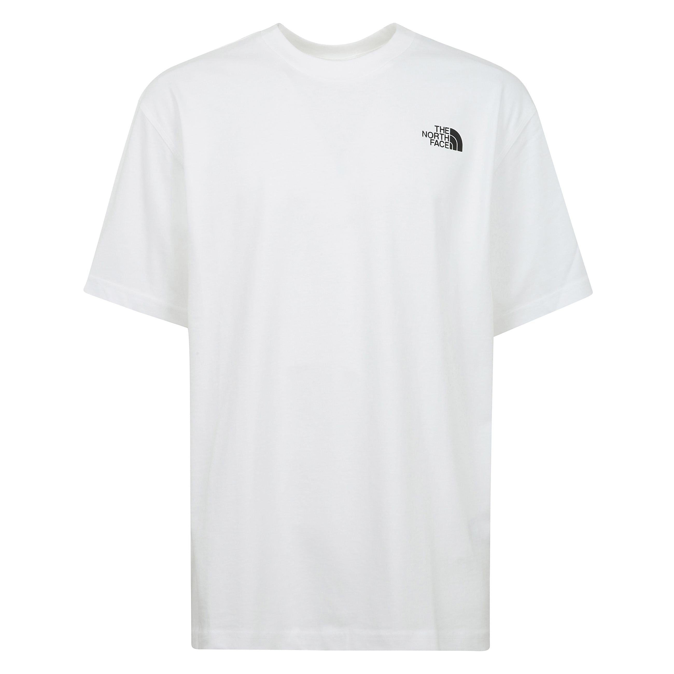 T-shirt con stampa sul retro vestibilità oversize, scollatura rotonda a coste e spalle cadenti.