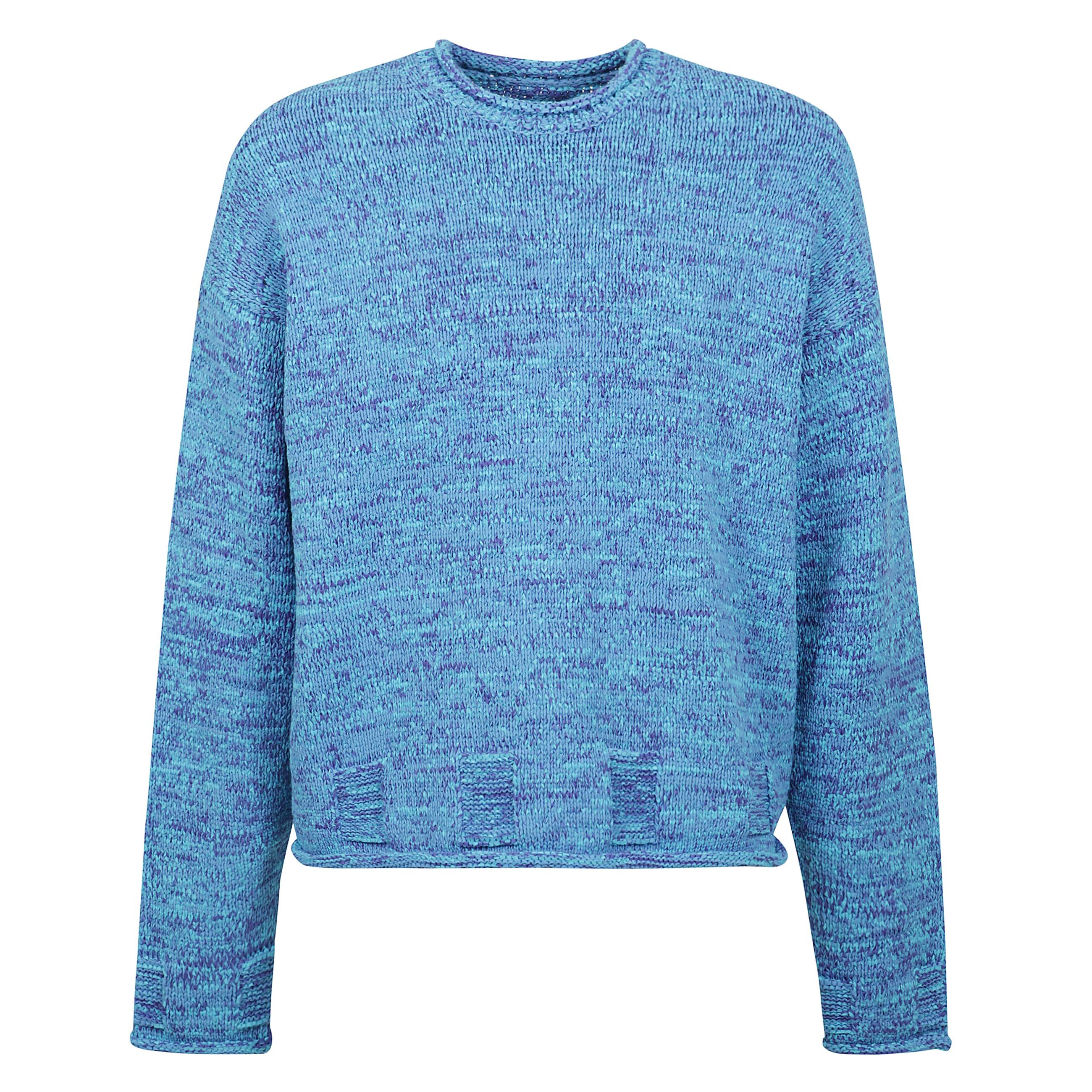 Space dye jumper pullover dalla silhouette rilassata con scollo rotondo con polsini arrotolati in jersey sulle maniche e sull'orlo.