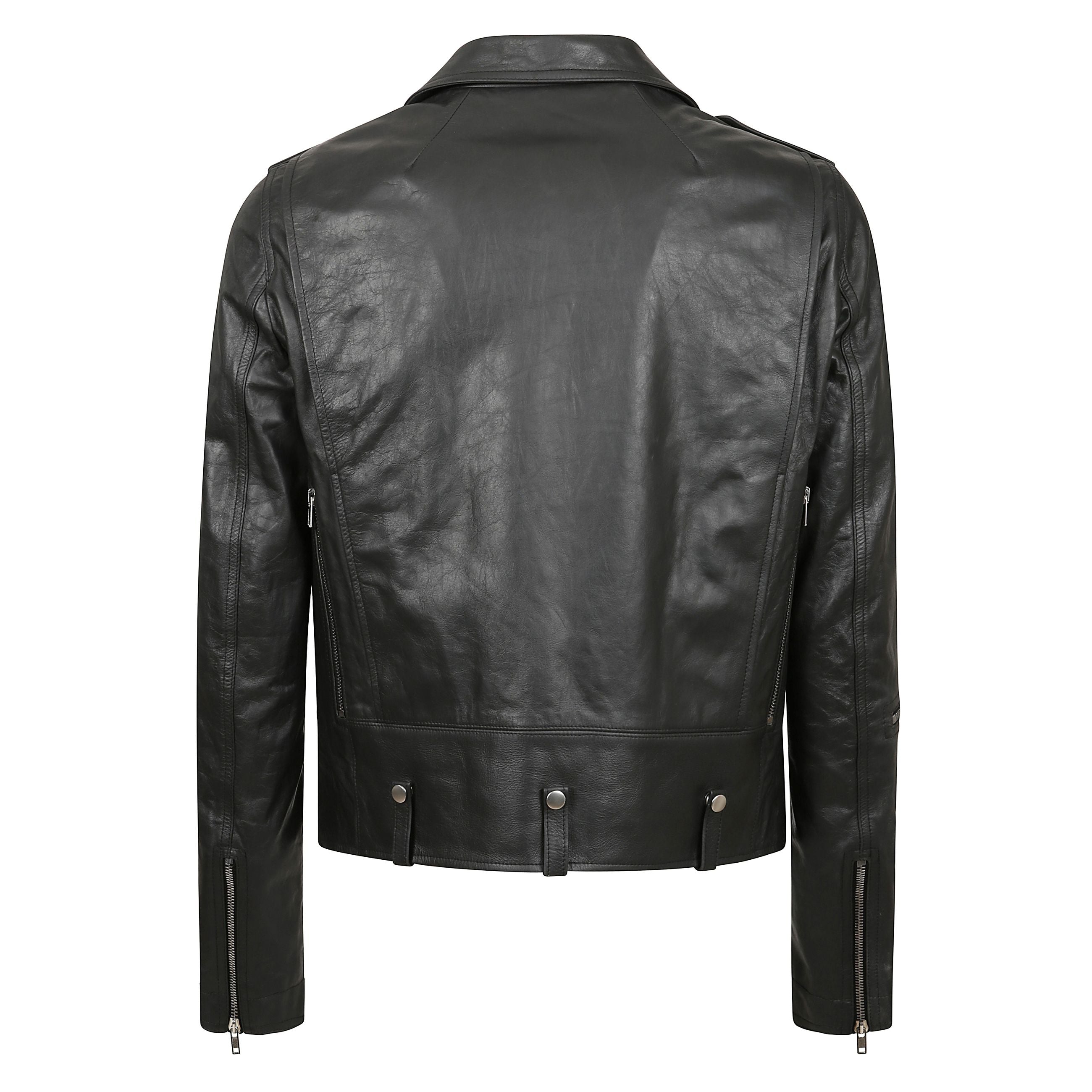 Con il suo design audace e inconfondibile, questa giacca firmata rick owens esprime lâestetica avant-garde tipica della maison. realizzata in pregiata pelle, presenta una chiusura frontale con zip decentrata, dettaglio iconico che enfatizza la linea scu