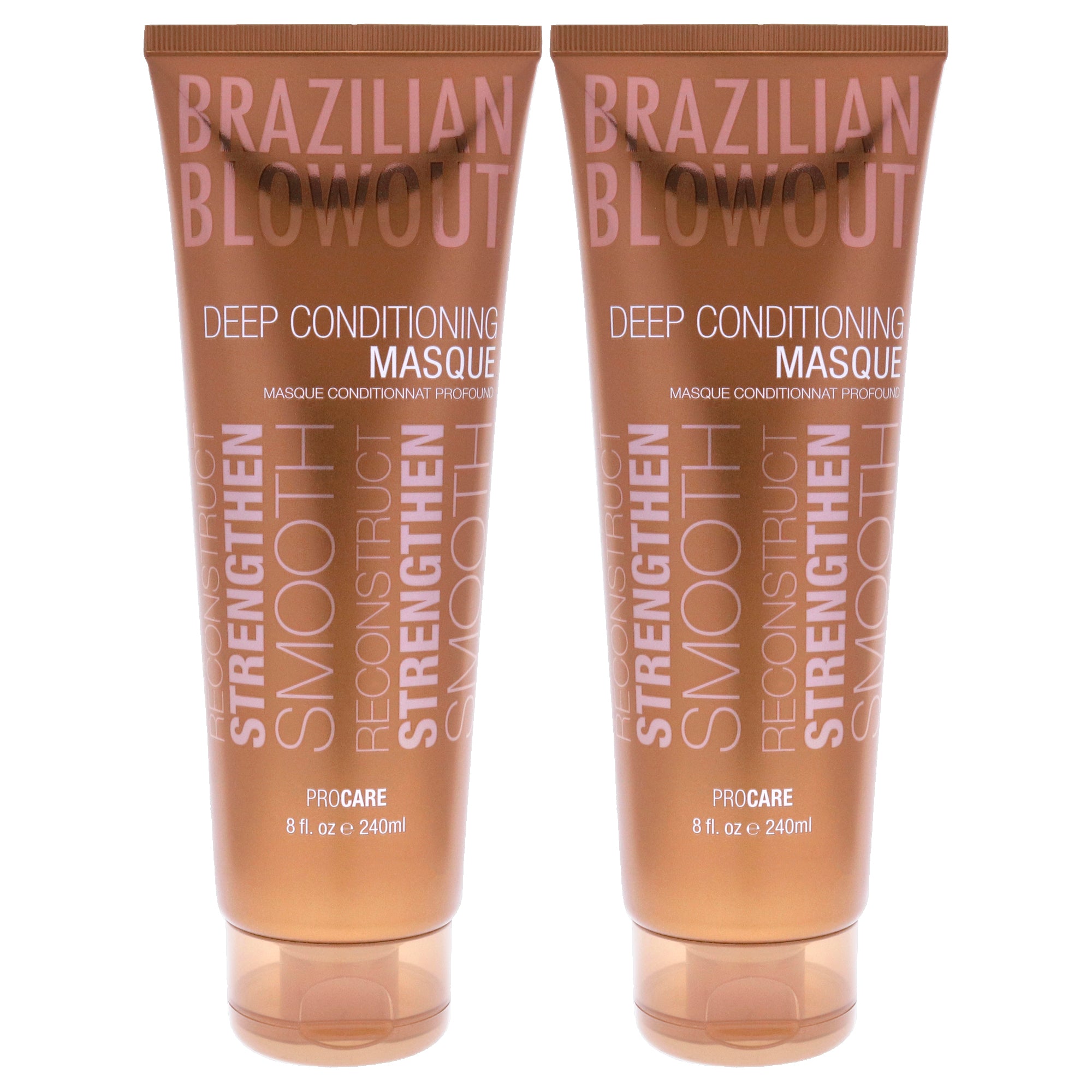Acai Deep Conditioning Masque by Brazilian Blowout for Unisex - 8 Mask - Pack of 2