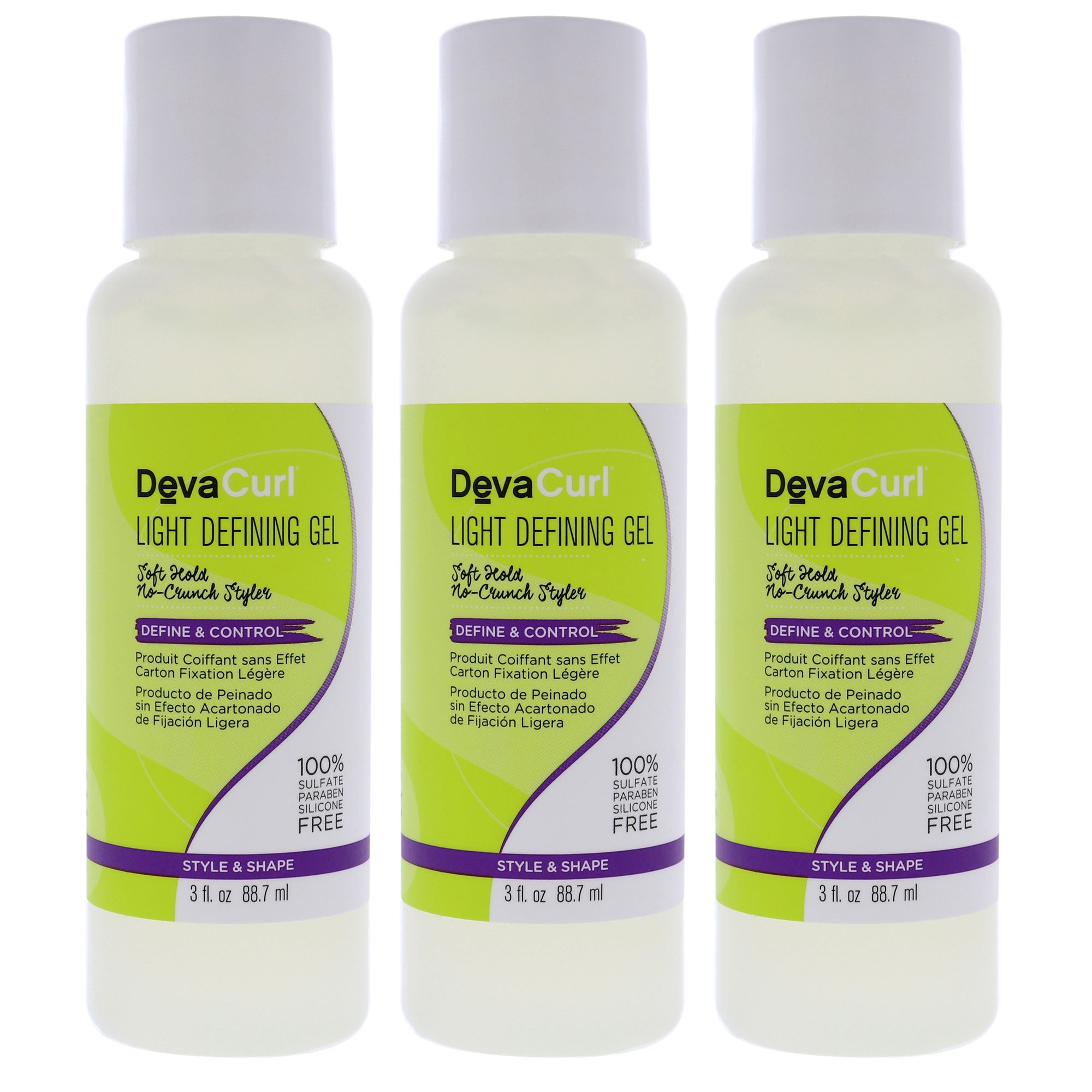 DevaCurl Light Defining Gel by DevaCurl for Unisex - 3 Gel - Pack of 3
