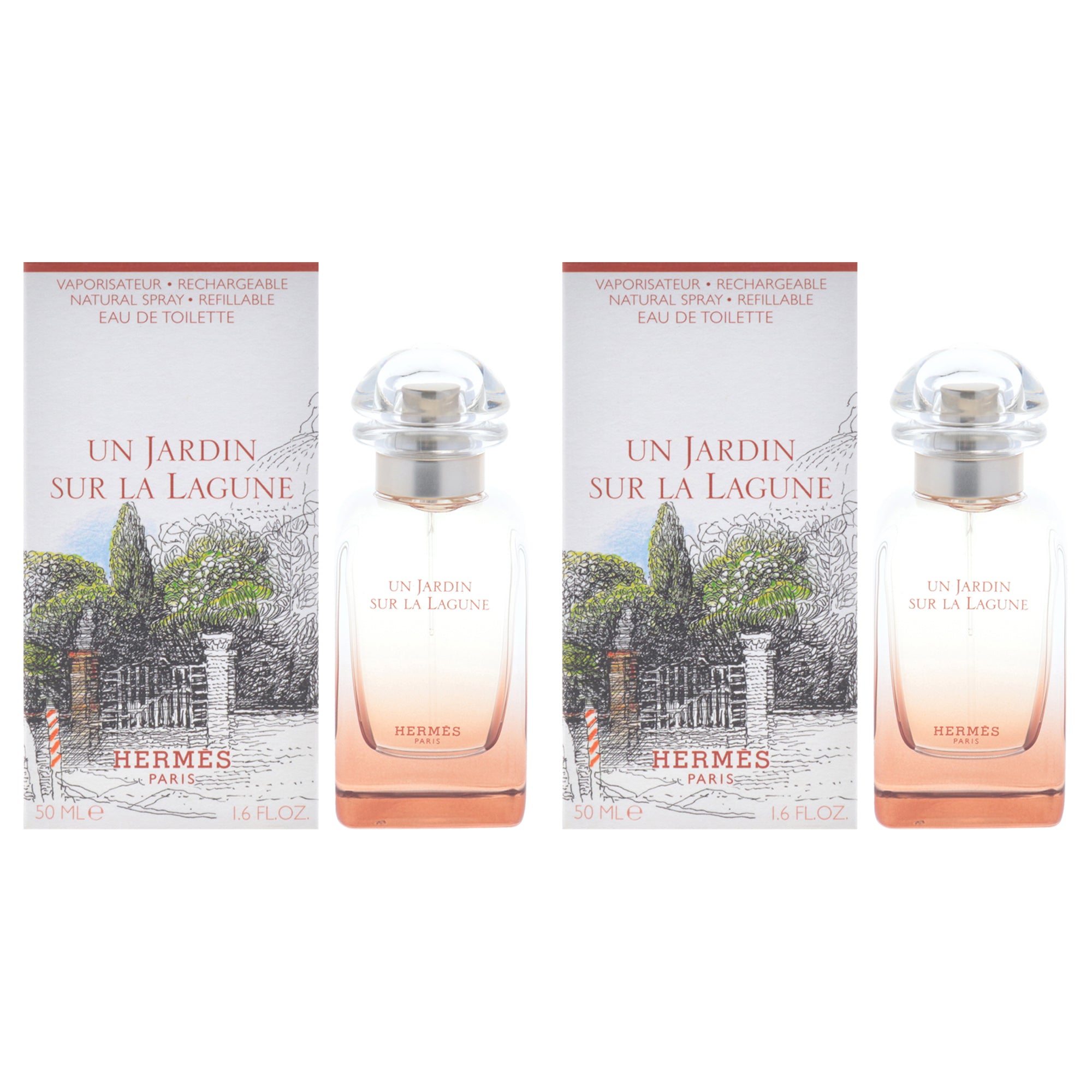 Un Jardin Sur La Lagune by Hermes for Unisex - 1.6 oz EDT Spray - Pack of 2