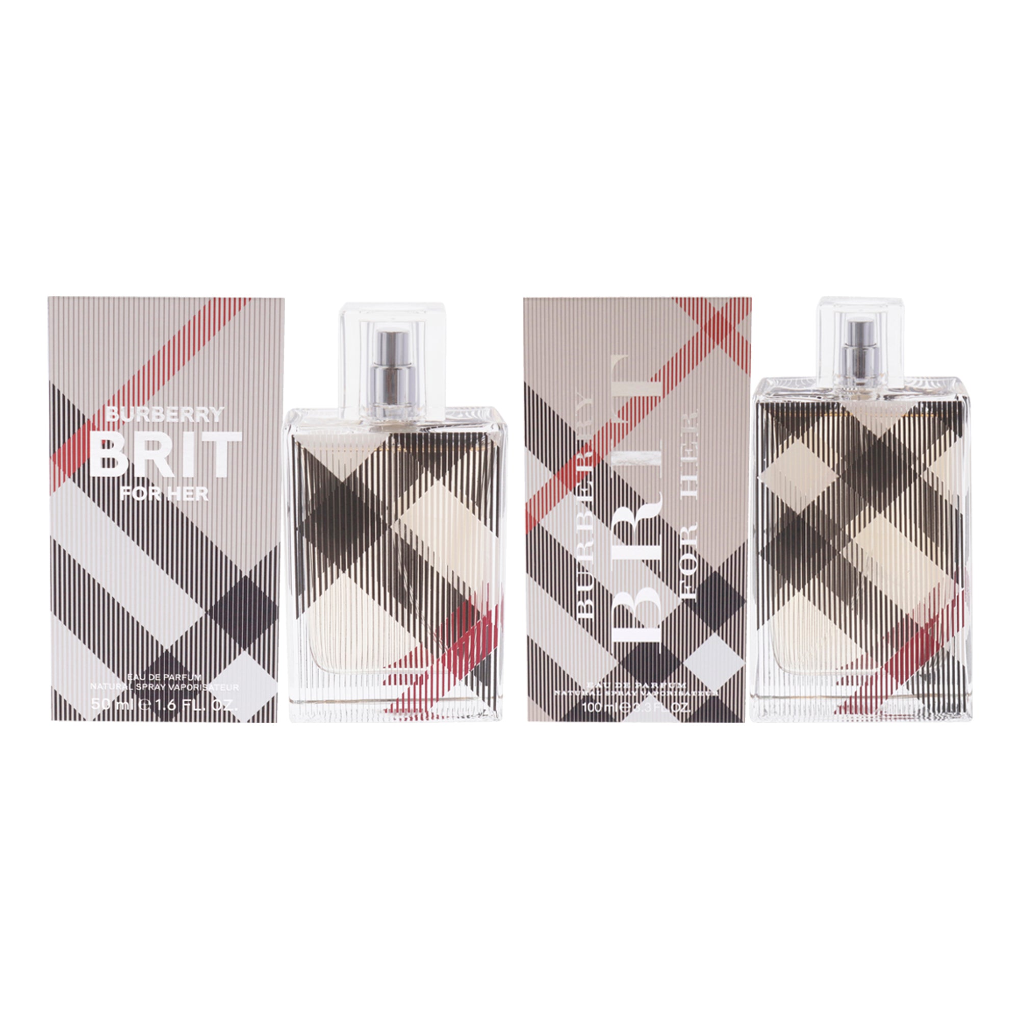 Burberry Brit For Her Kit by Burberry for Women -2 Pc Kit 3.3oz EDP Spray, 1.6oz EDP Spray