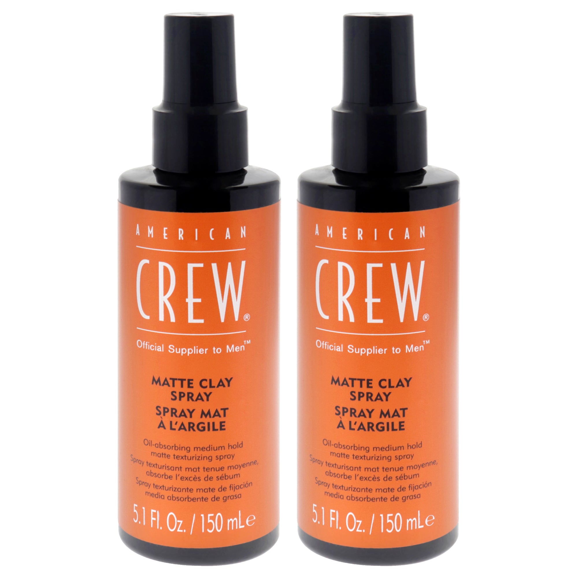 Matte Clay Spray by American Crew for Men - 5.1 Hair Spray - Pack of 2
