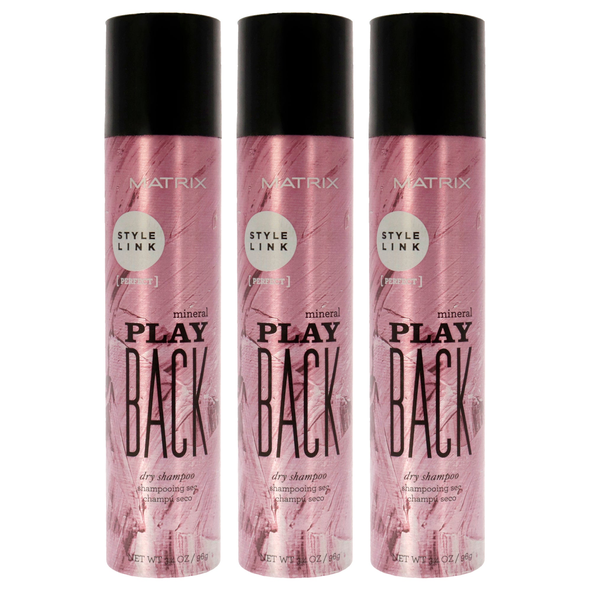Style Link Mineral Play Back Dry Shampoo by Matrix for Unisex - 3.4 Dry Shampoo - Pack of 3