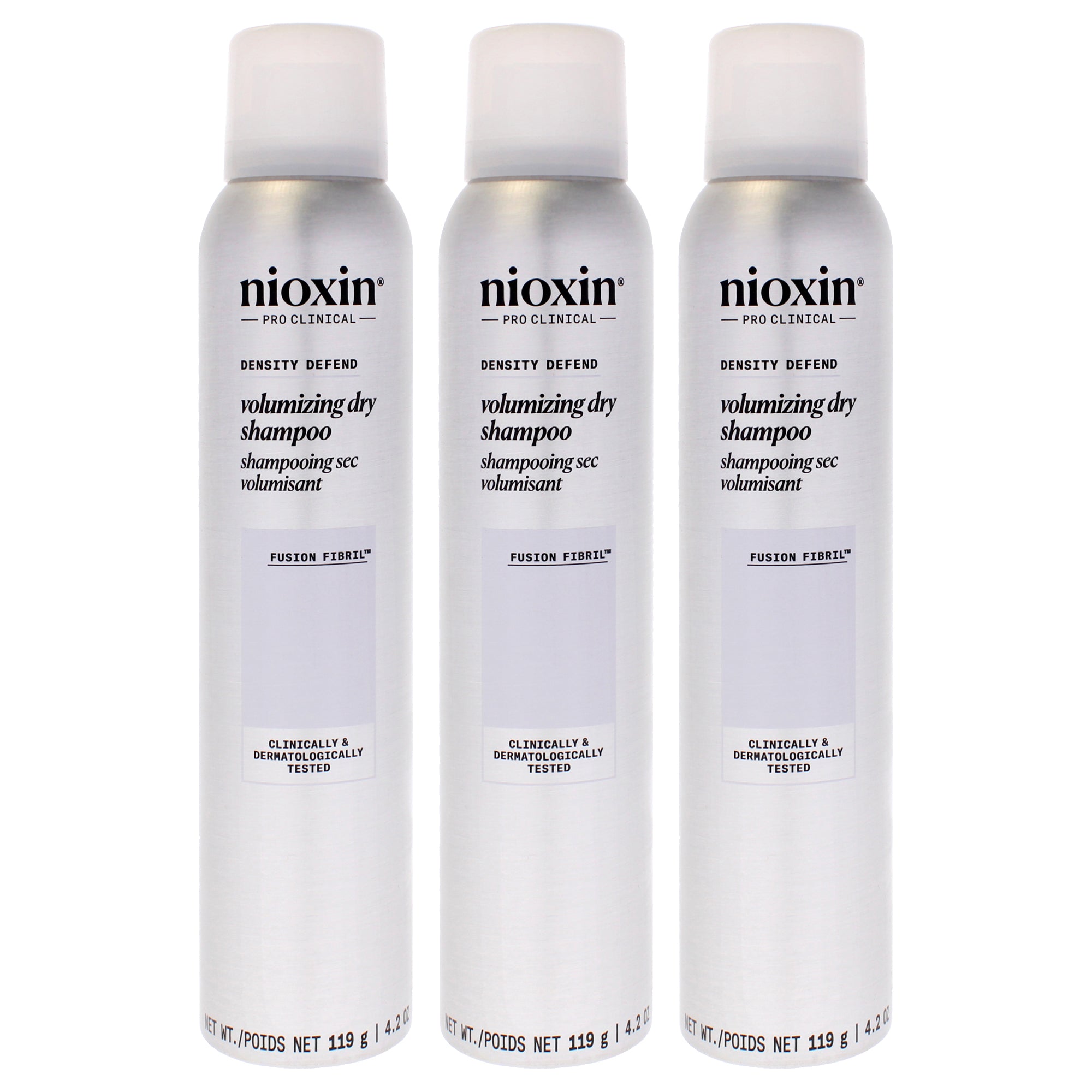 Density Defend Volumizing Dry Shampoo by Nioxin for Unisex - 4.2 oz Dry Shampoo - Pack of 3