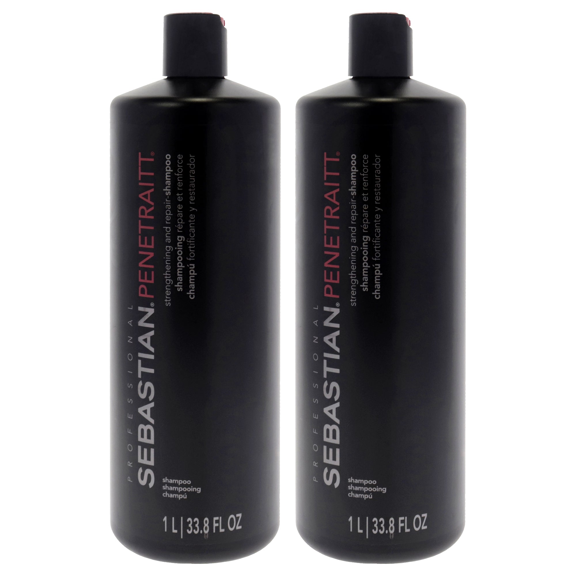 Penetraitt Strengthening and Repair Shampoo by Sebastian for Unisex - 33.8 Shampoo - Pack of 2