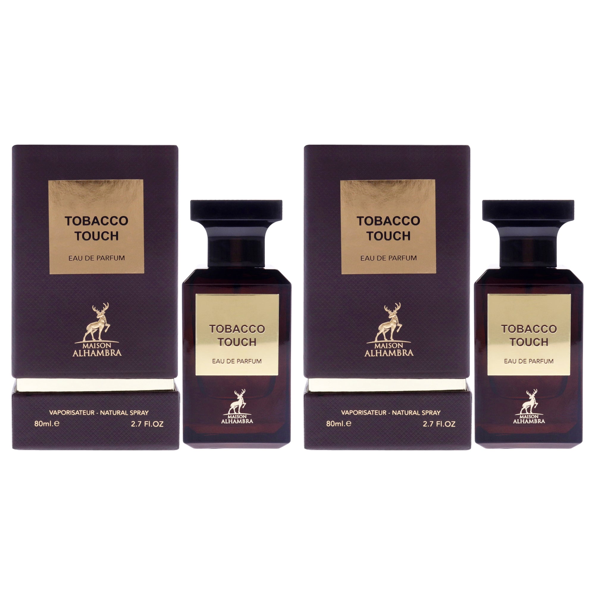 Tobacco Touch by Maison Alhambra for Men - 2.7 EDP Spray - Pack of 2