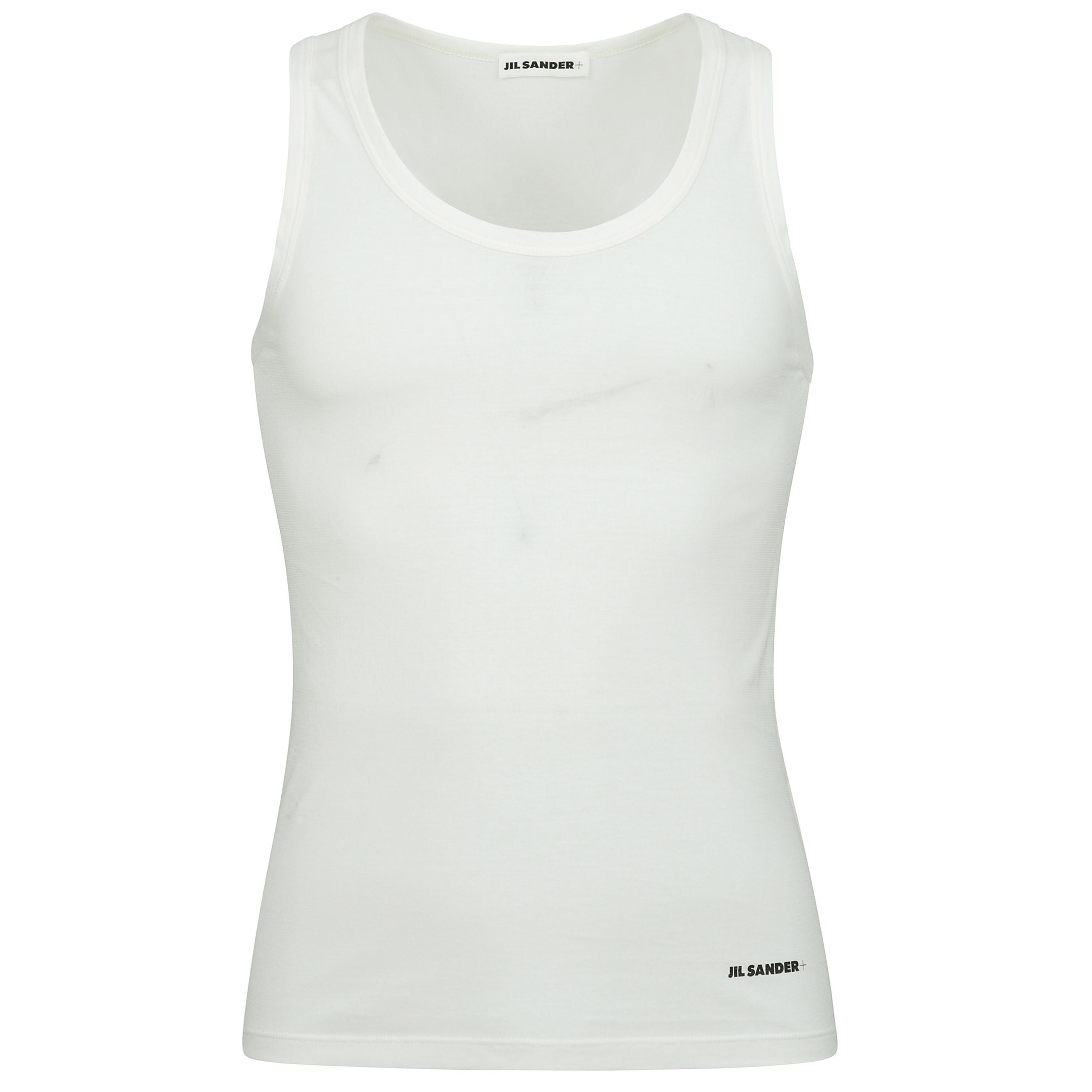 Un capo minimal che esprime lâessenza del lusso contemporaneo. questa canotta bianca firmata jil sander è realizzata in un pregiato cotone stretch, che assicura una vestibilità aderente e confortevole. il design pulito e senza tempo è arricchito dall