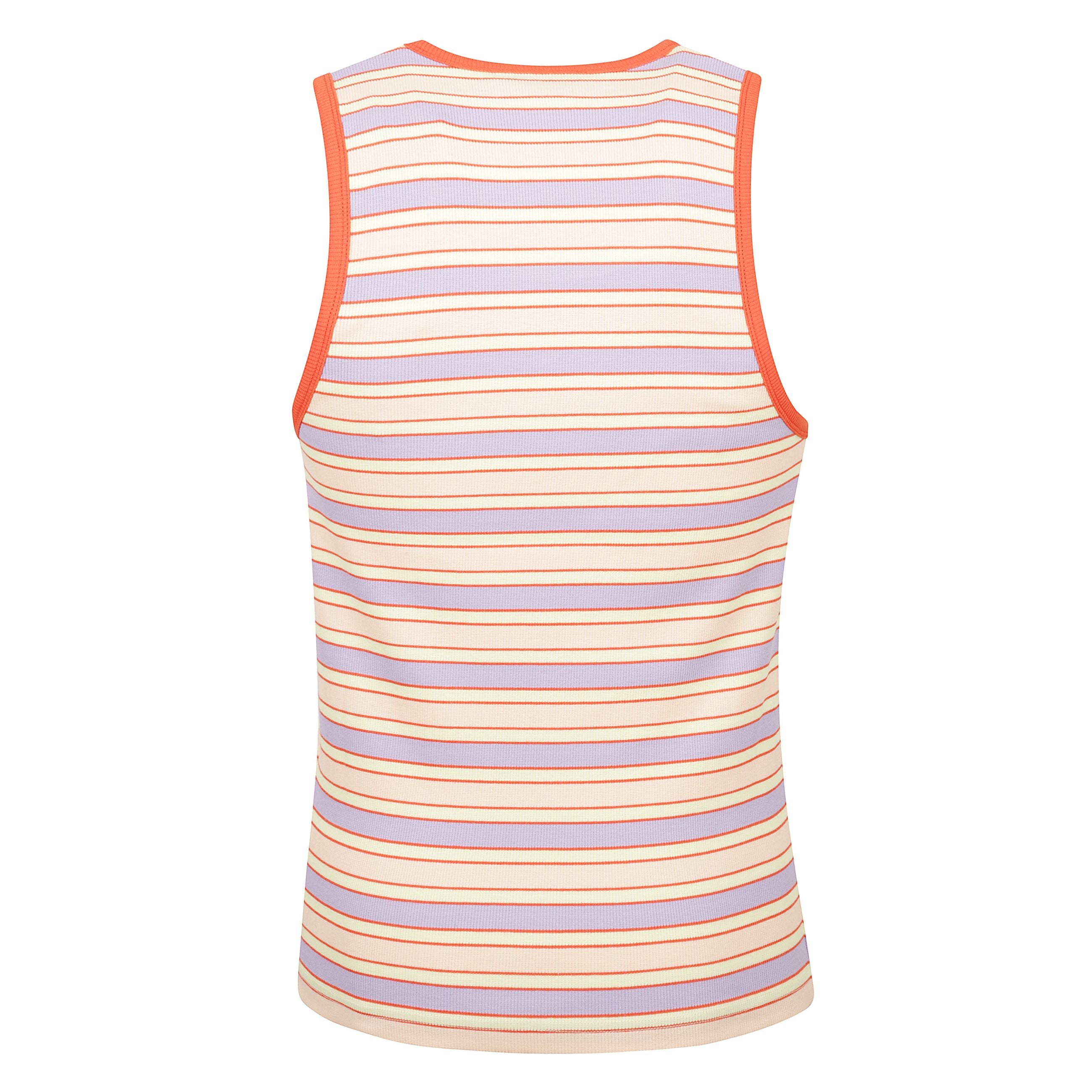 Canotta realizzata in cotone stretch a costine caratterizzata da ricamo anchor jwa sulla parte frontale e ricamo a righe su tutta la superficie.