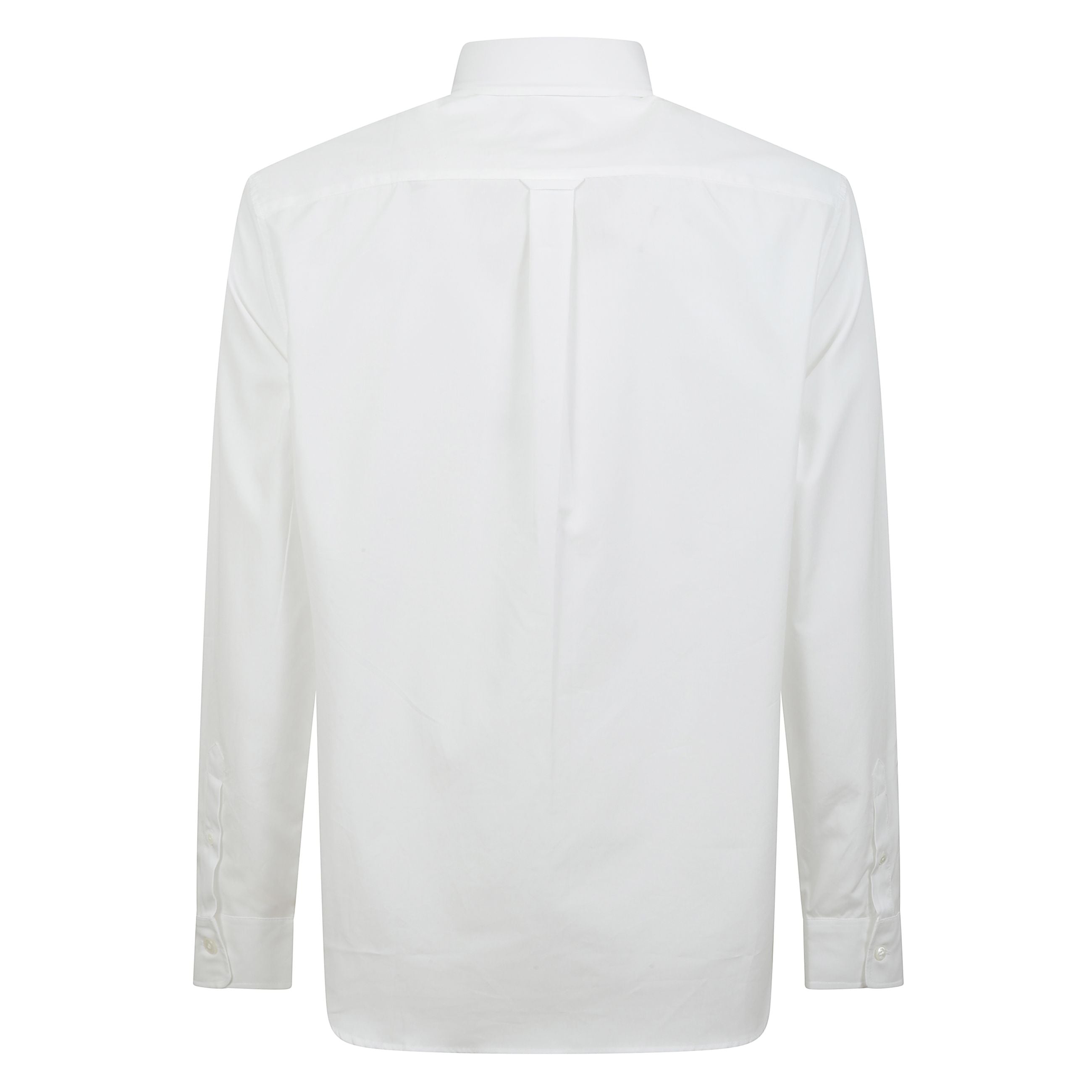 Camicia casual in cotone oxford. taglio regolare con ricamo fox head.