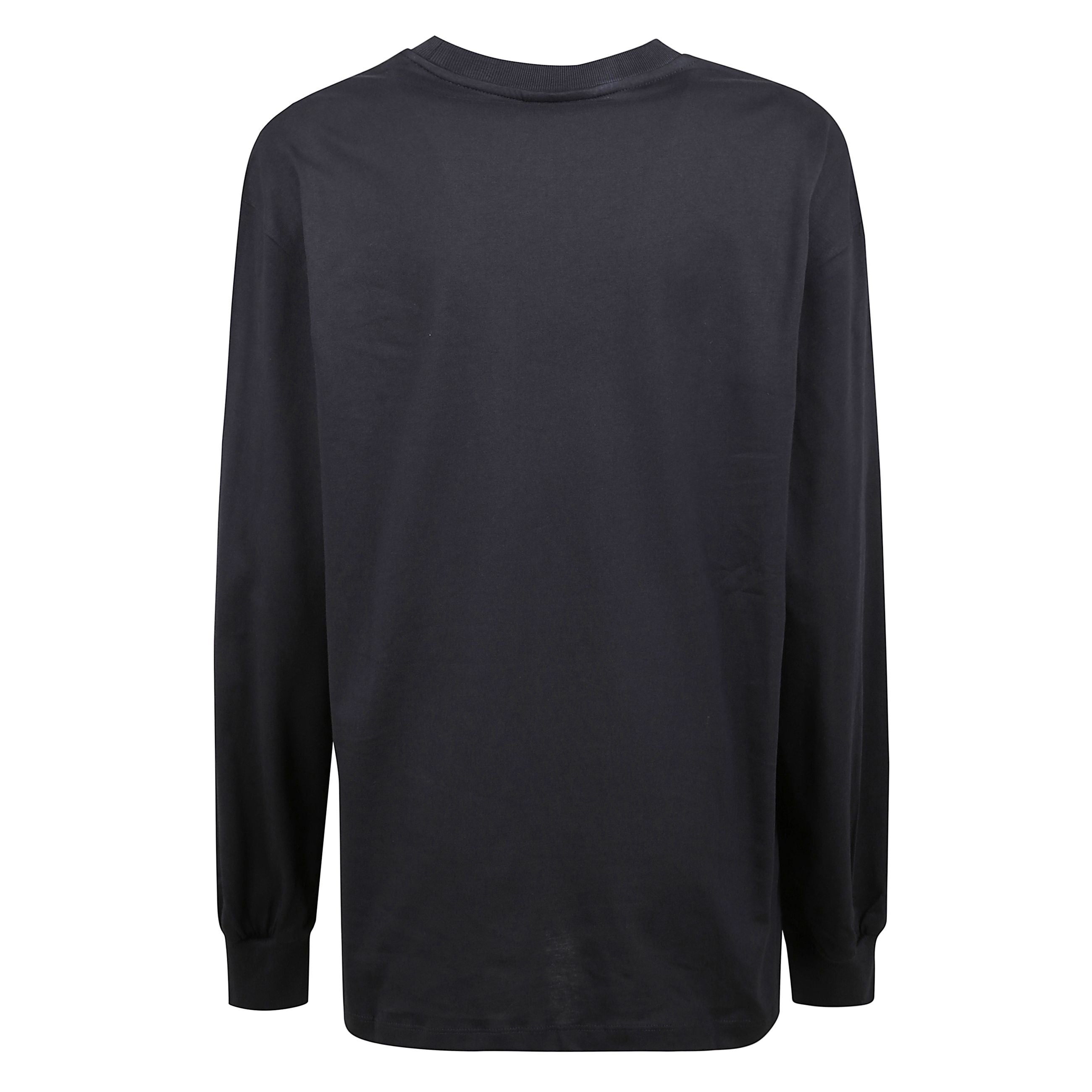 T-shirt maniche lunghe con scollo rotondo, maniche lunghe, bordi a coste e una stampa grafica sul davanti.