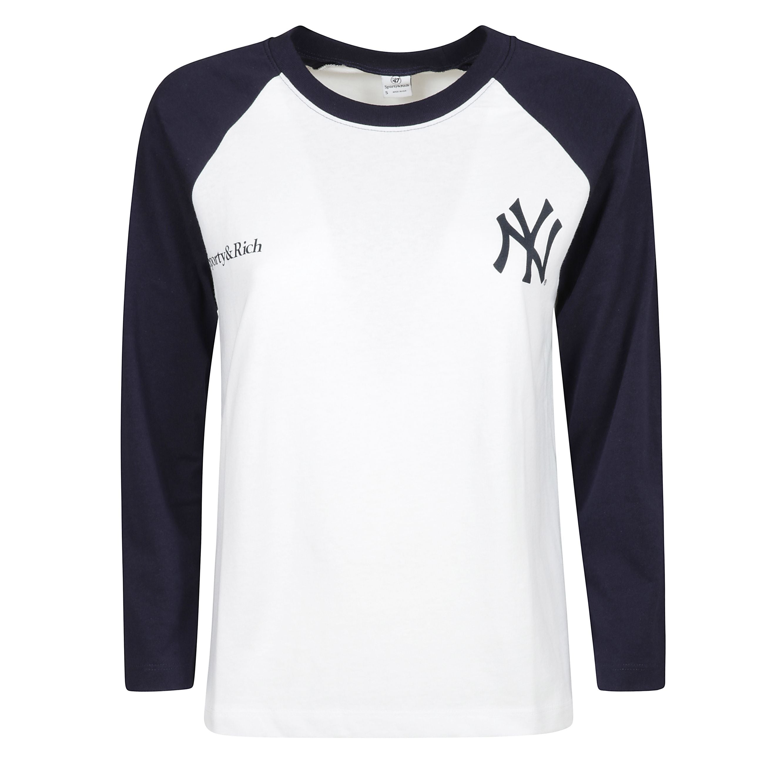 T-shirt da baseball con stampa serif yankees