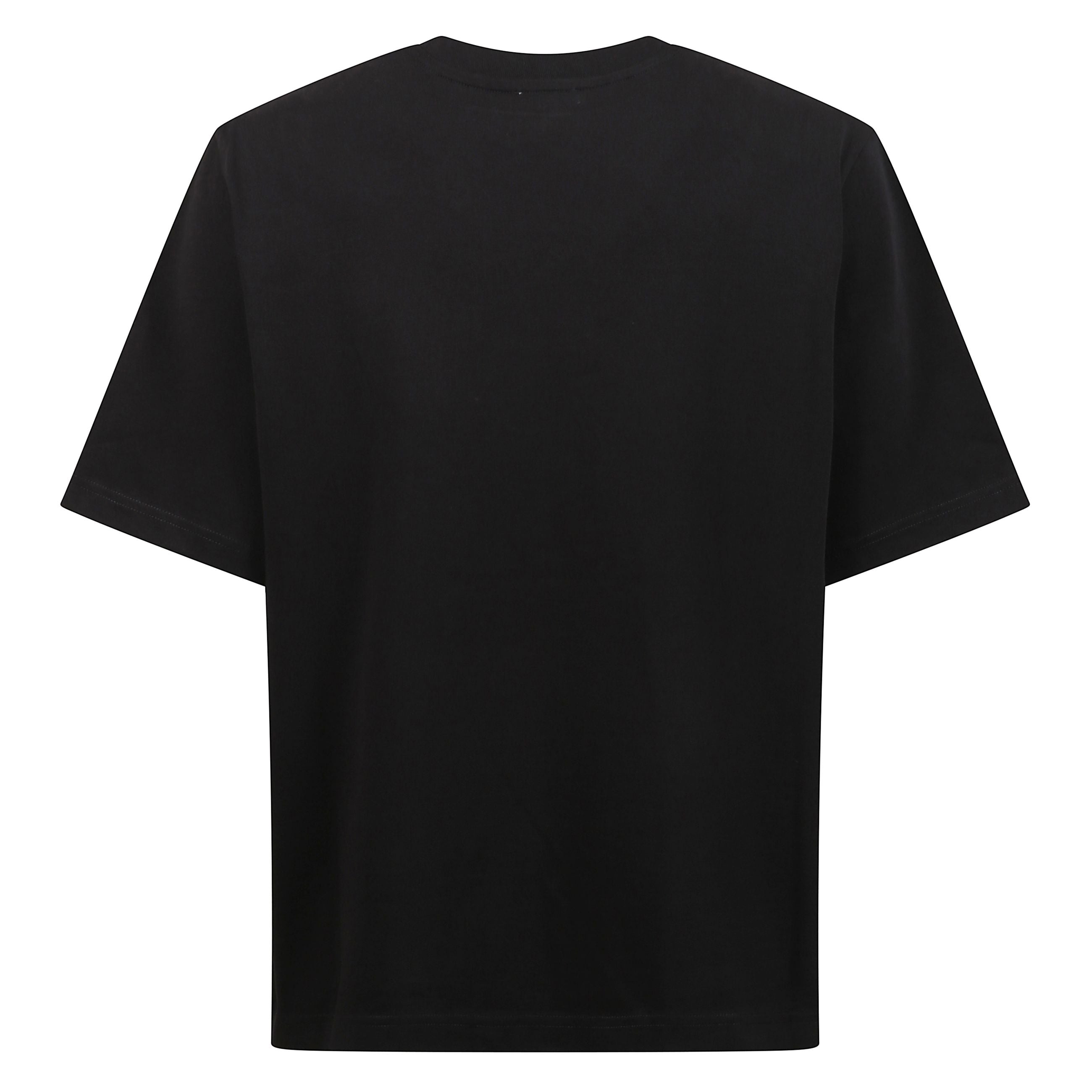 T-shirt casablanca in cotone, girocollo con stampa e logo.