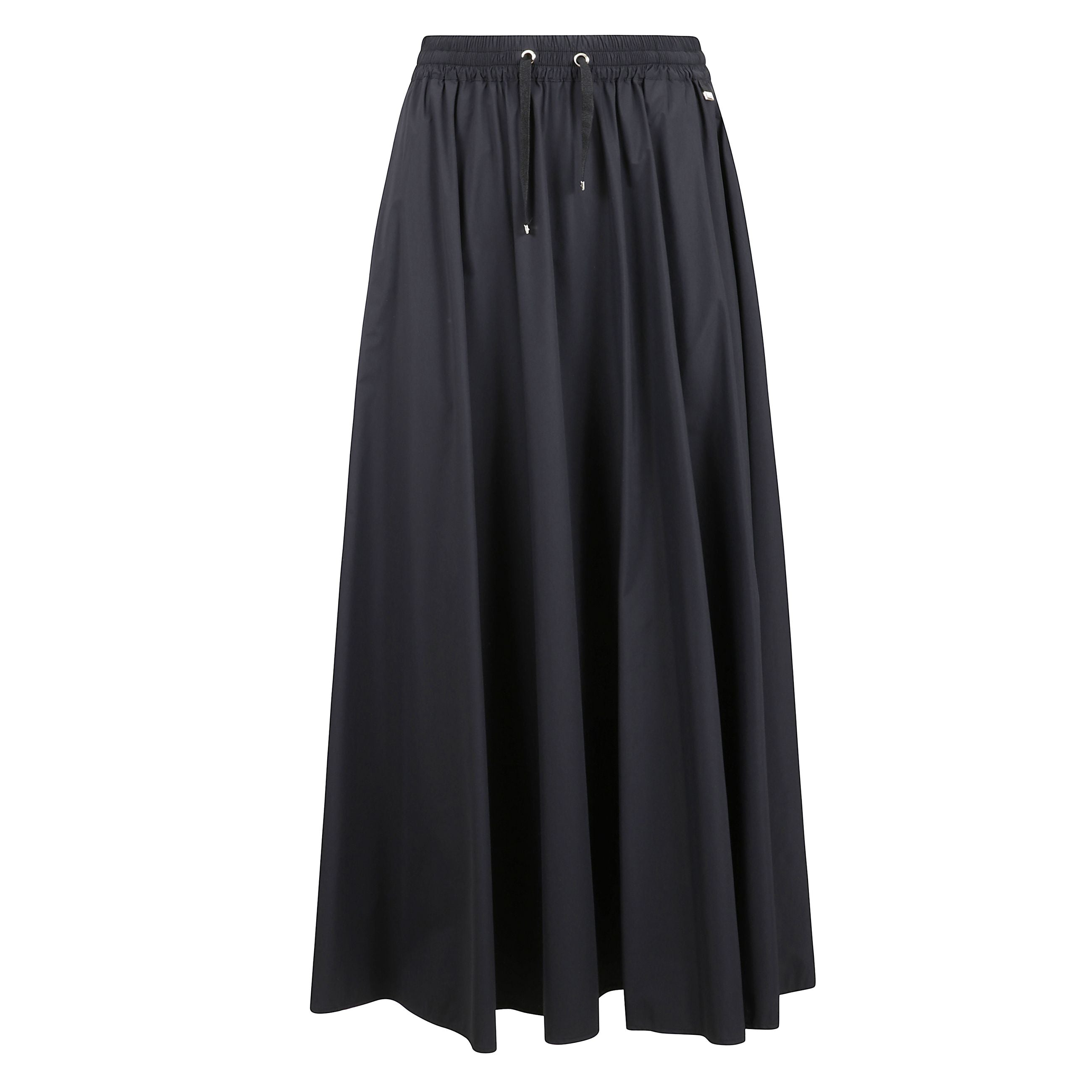 Gonna lunga di herno realizzata in nylon 20 denari in ordito tramato con un 20 denari stretch per creare un tessuto leggero e opaco. il modello ha una vestibilità scivolata e morbida con inserto elastico in vita che segue delicatamente i movimenti e coul