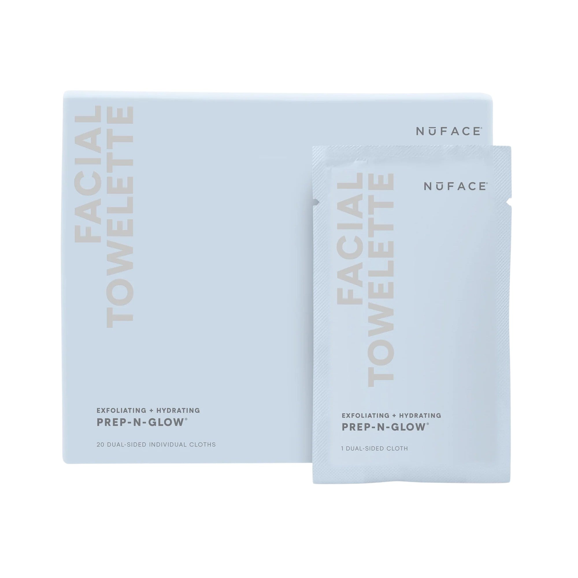 Prep-N-Glow® Exfoliating & Hydrating Facial Wipes Dual-Sided Face Wipes for Cleansing, Exfoliating & Hydrating