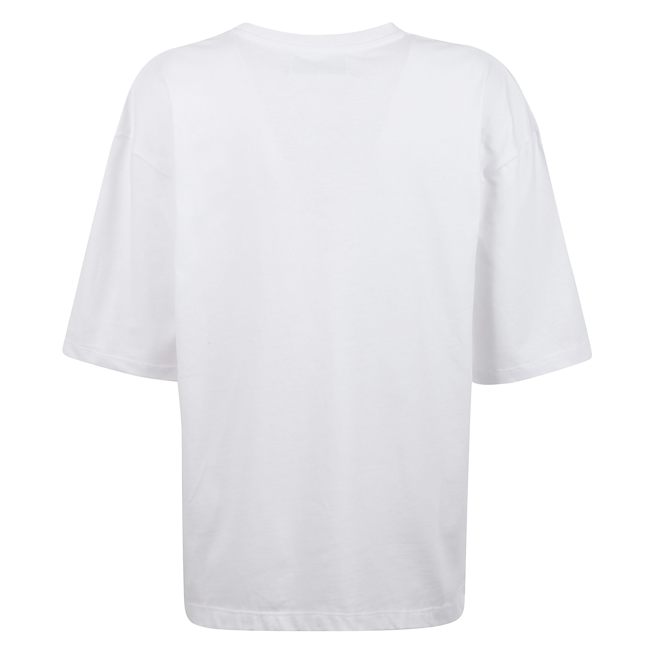 T-shirt a maniche corte in cotone. collo a giro e maniche con vestibilità ampia. logo angels fiorucci applicato sul petto.