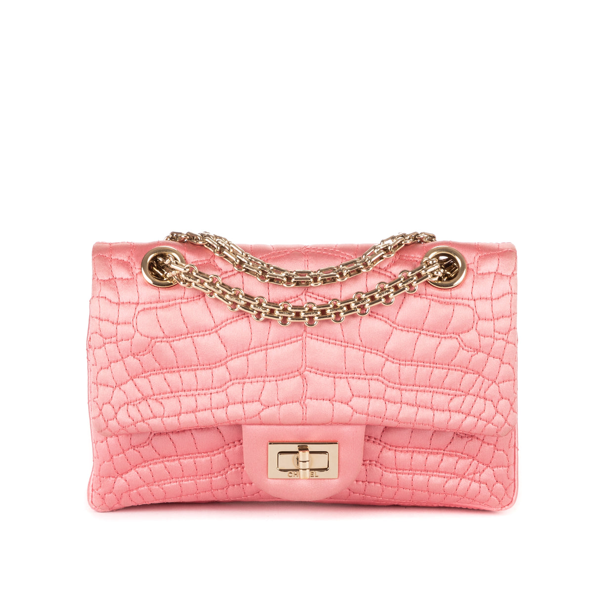 Reissue Mini Double Flap Crocodile Satin