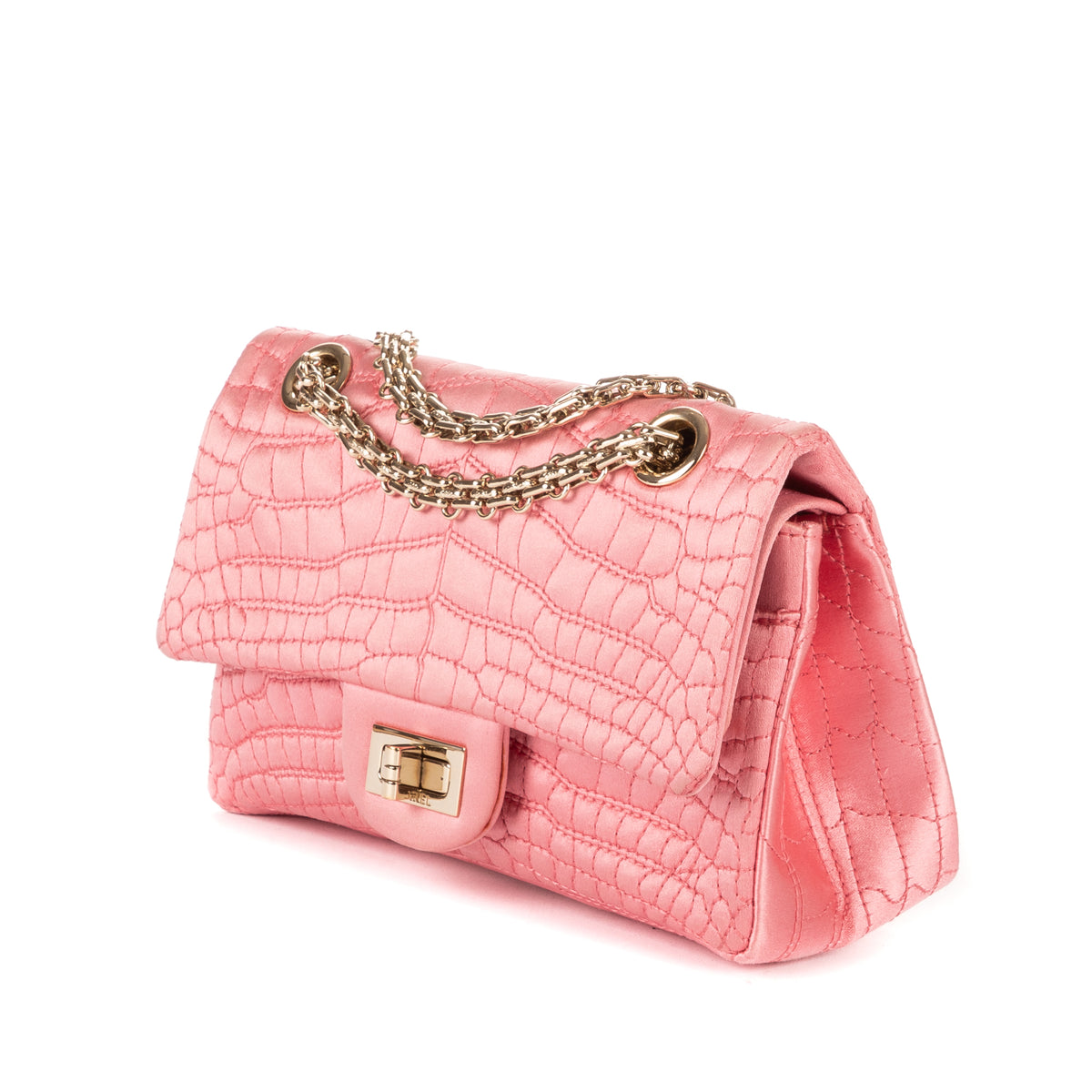 Reissue Mini Double Flap Crocodile Satin