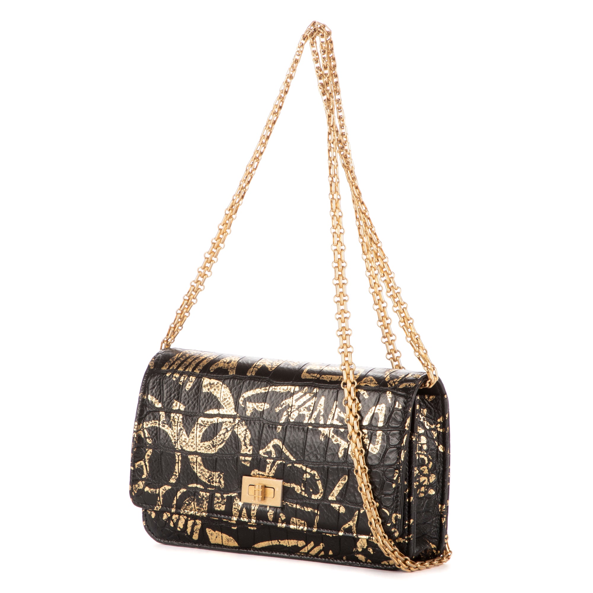 2.55 Graffiti Crocodile Reissue Wallet On Chain