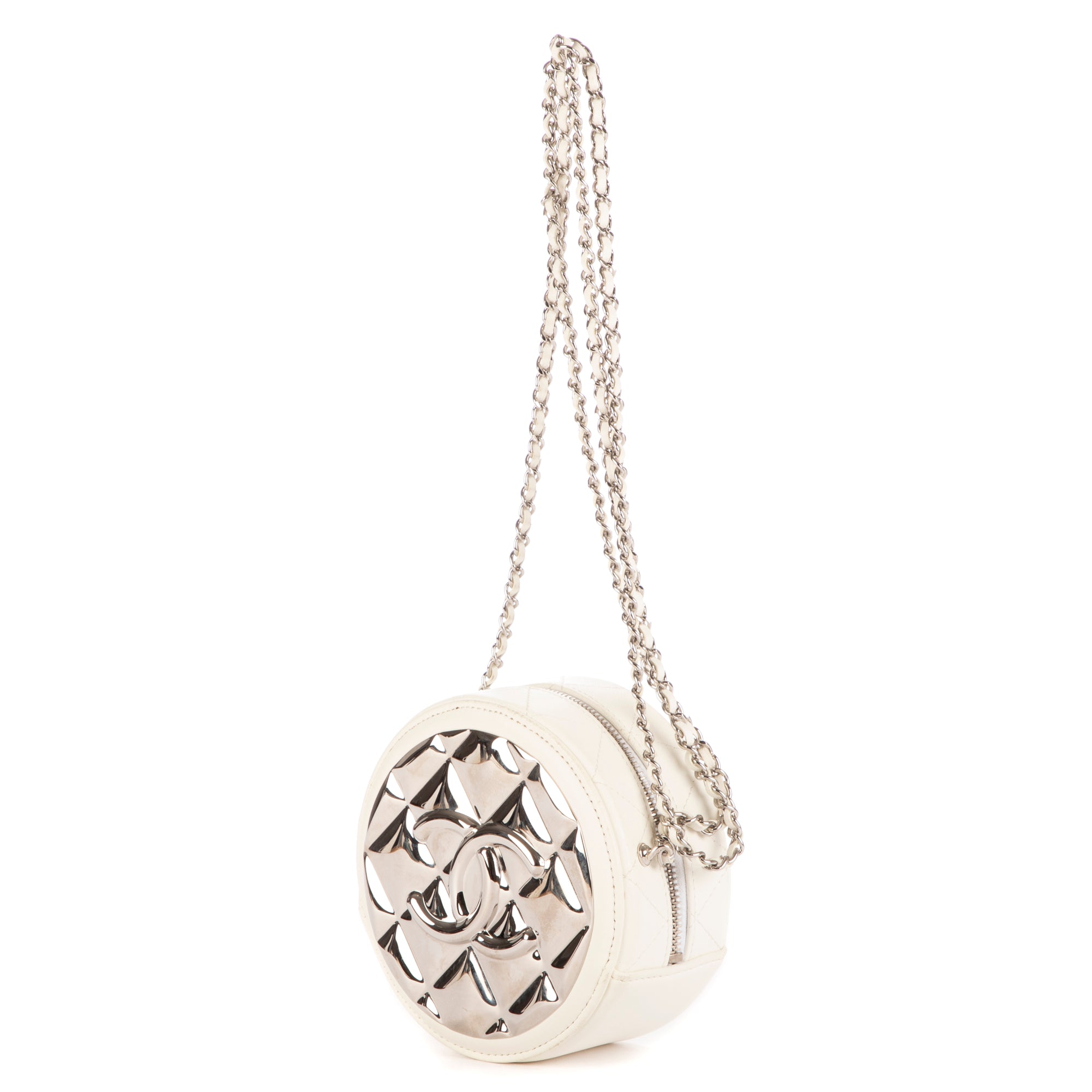 Mirror Round Chain Crossbody Mini