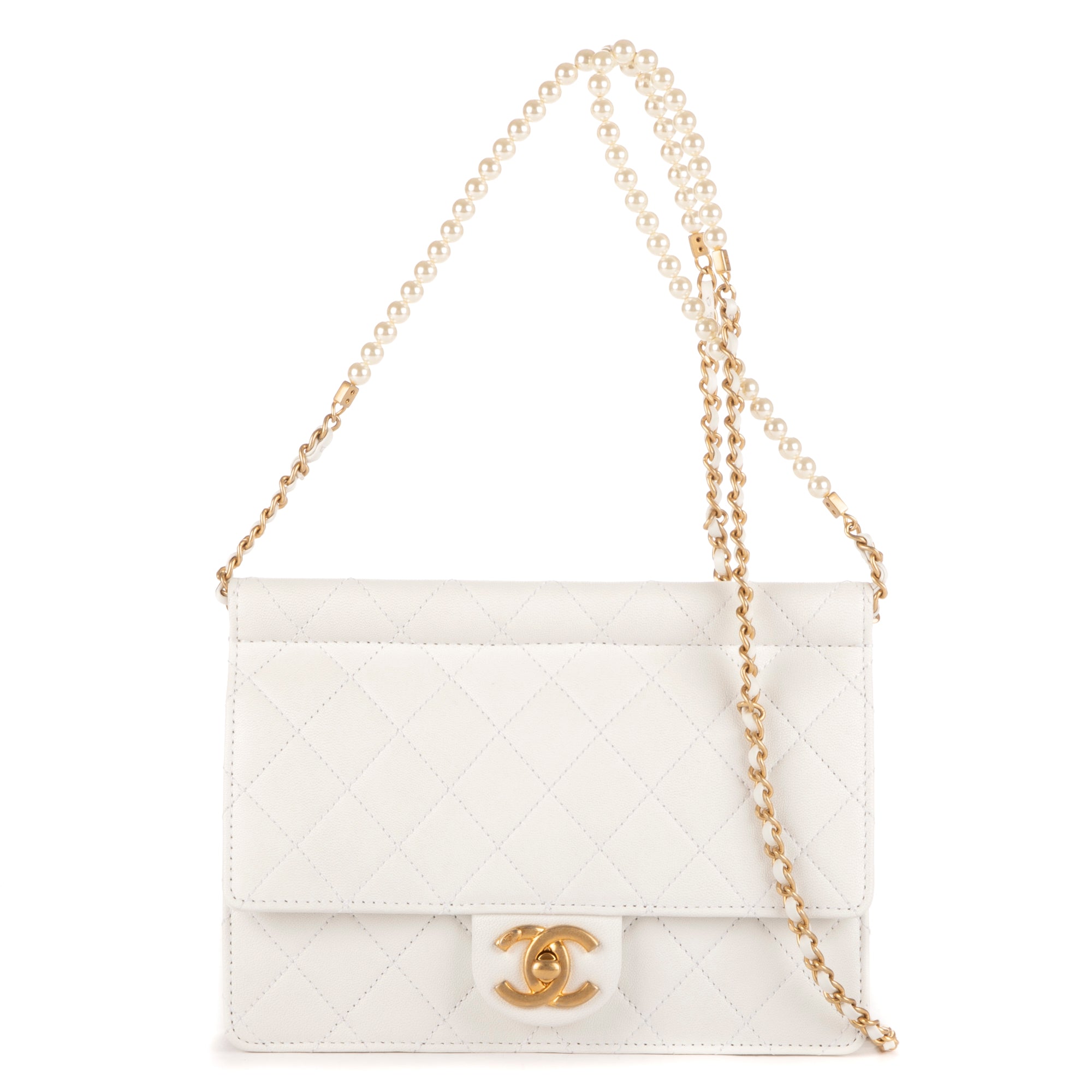 Vintage Pearl Wallet on Chain