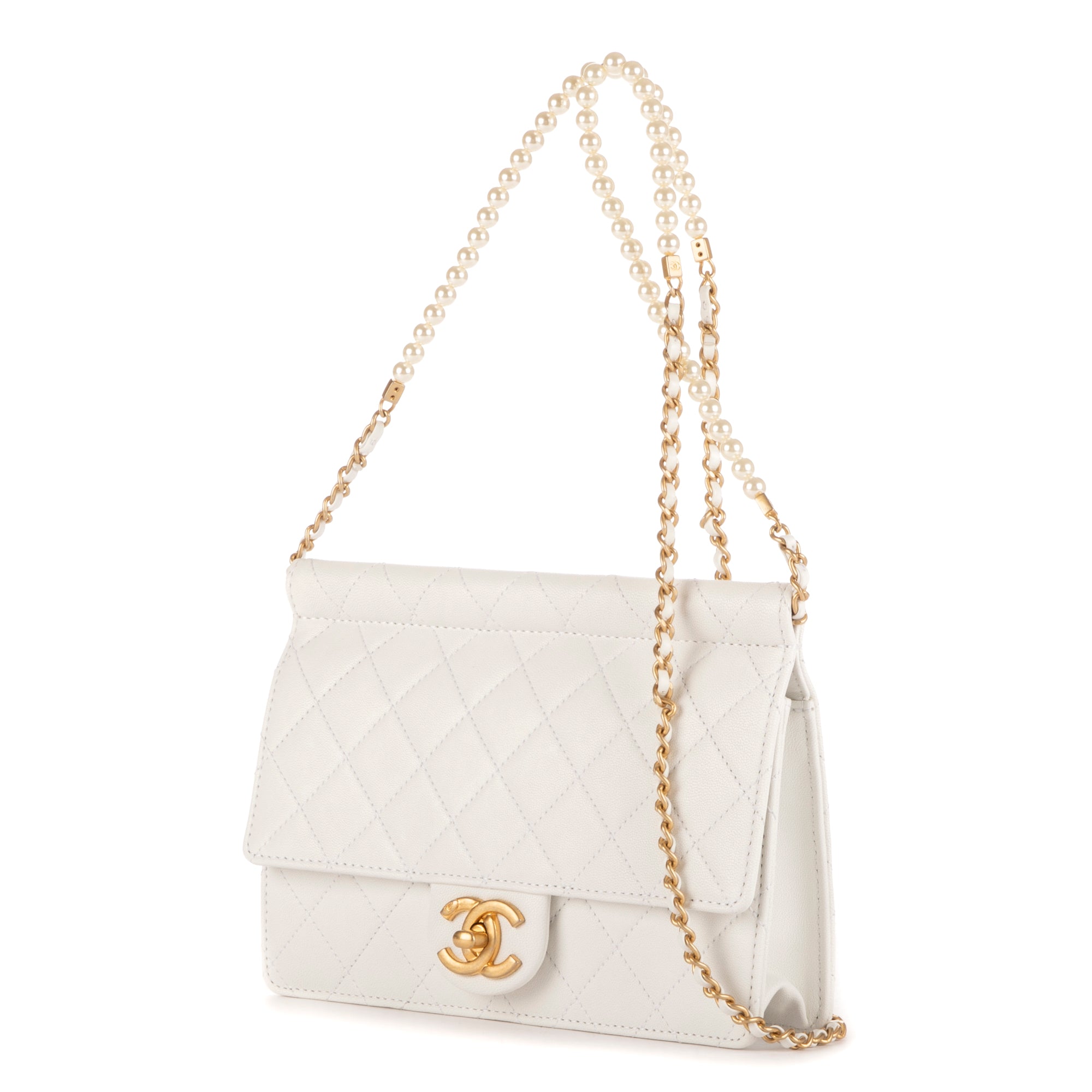 Vintage Pearl Wallet on Chain