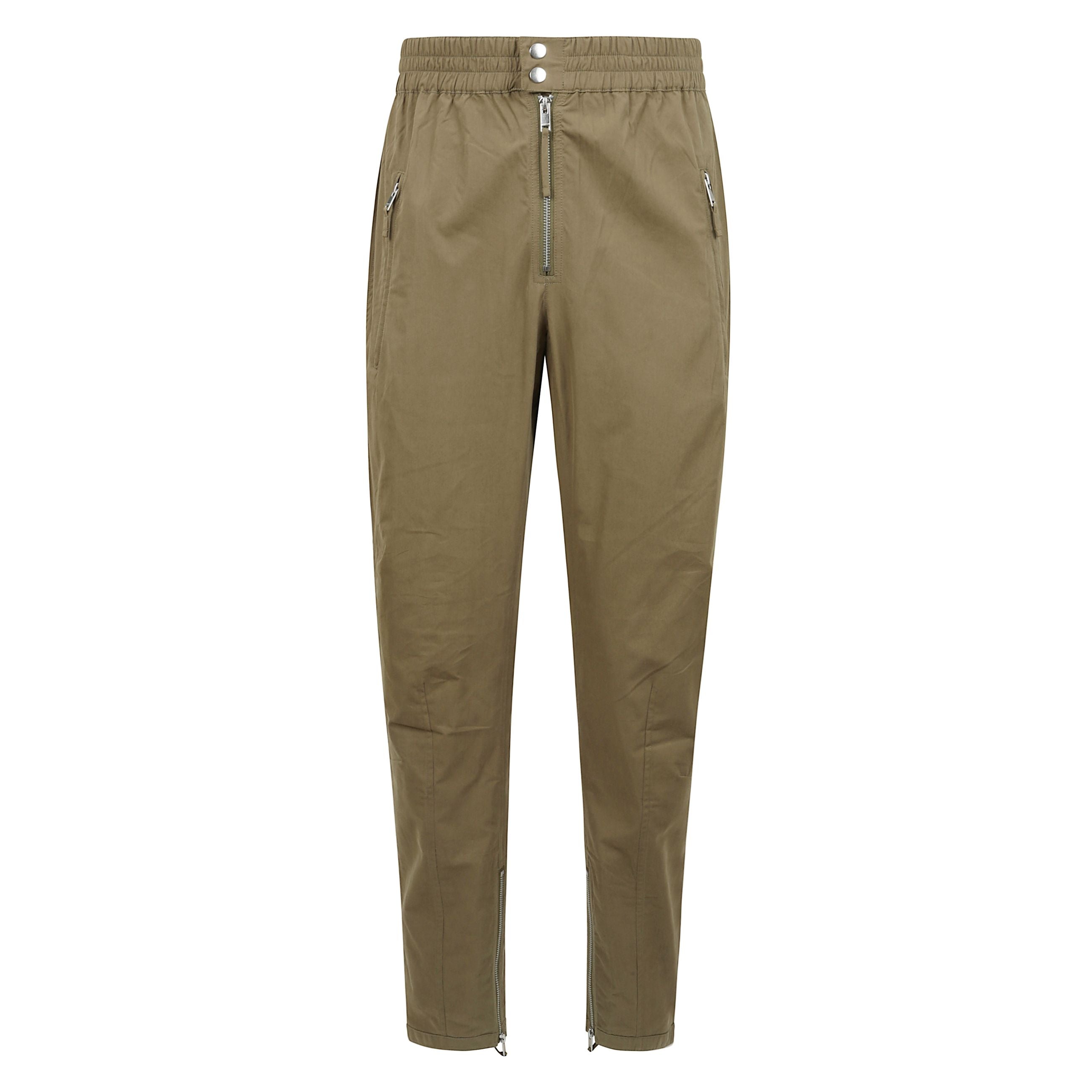 Pantaloni casual in misto cotone. vita elastica. rifinito con bottoni automatici e cerniera a vista.