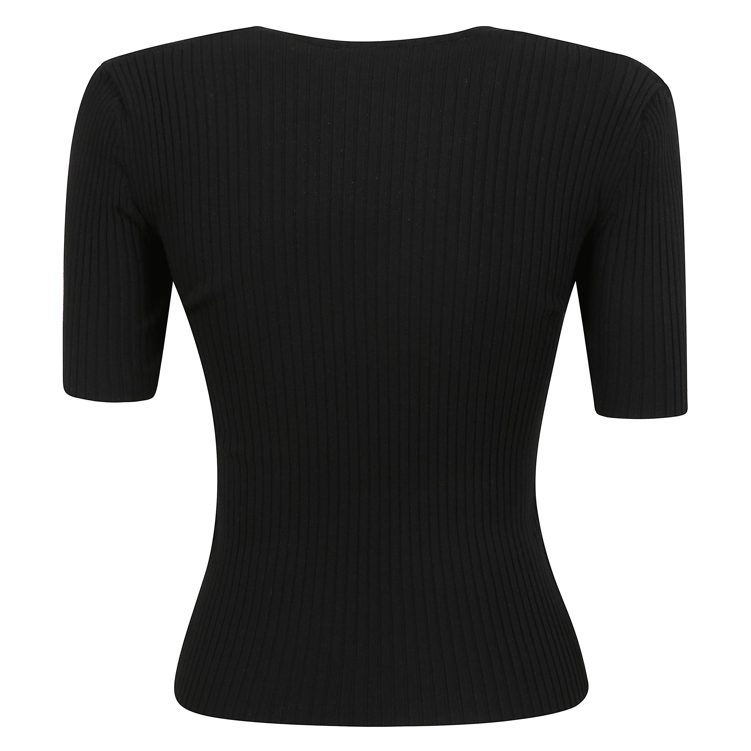 Top infinity con dettaglio cut-out e design a coste