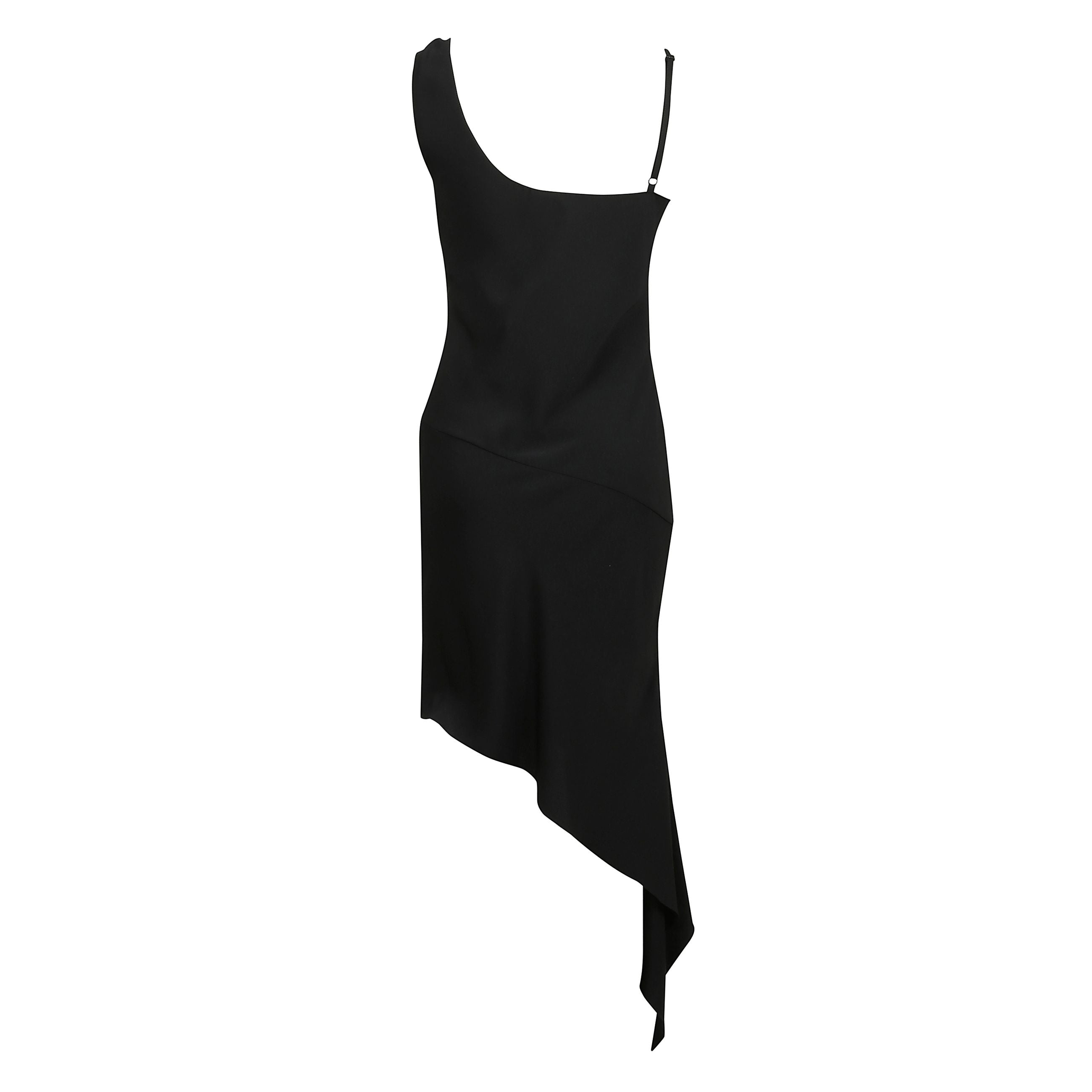 Abito con nodo dal design asimmetrico, senza maniche con dettaglio stile foulard