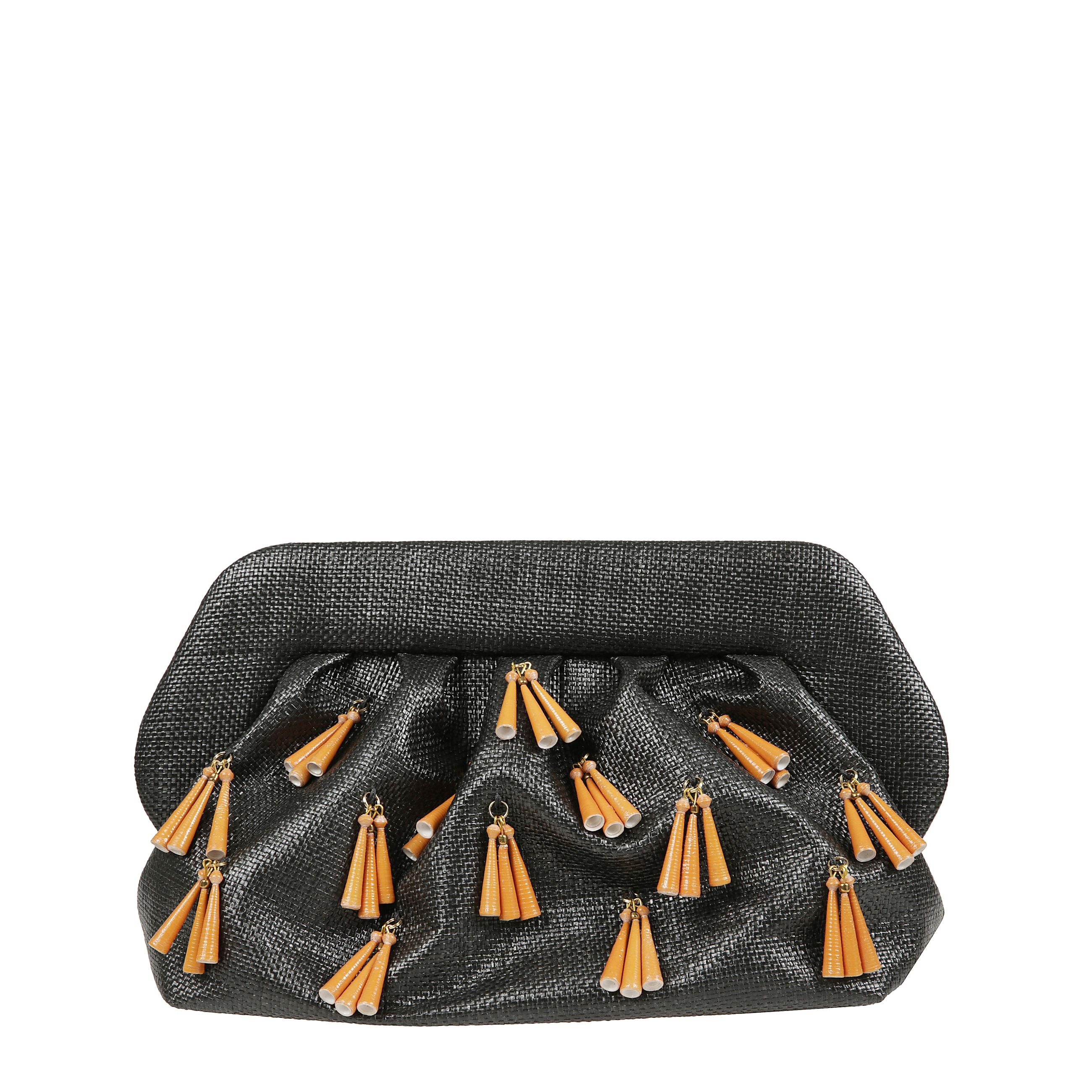 Clutch bios con dettagli e tracolla removibile e regolabile