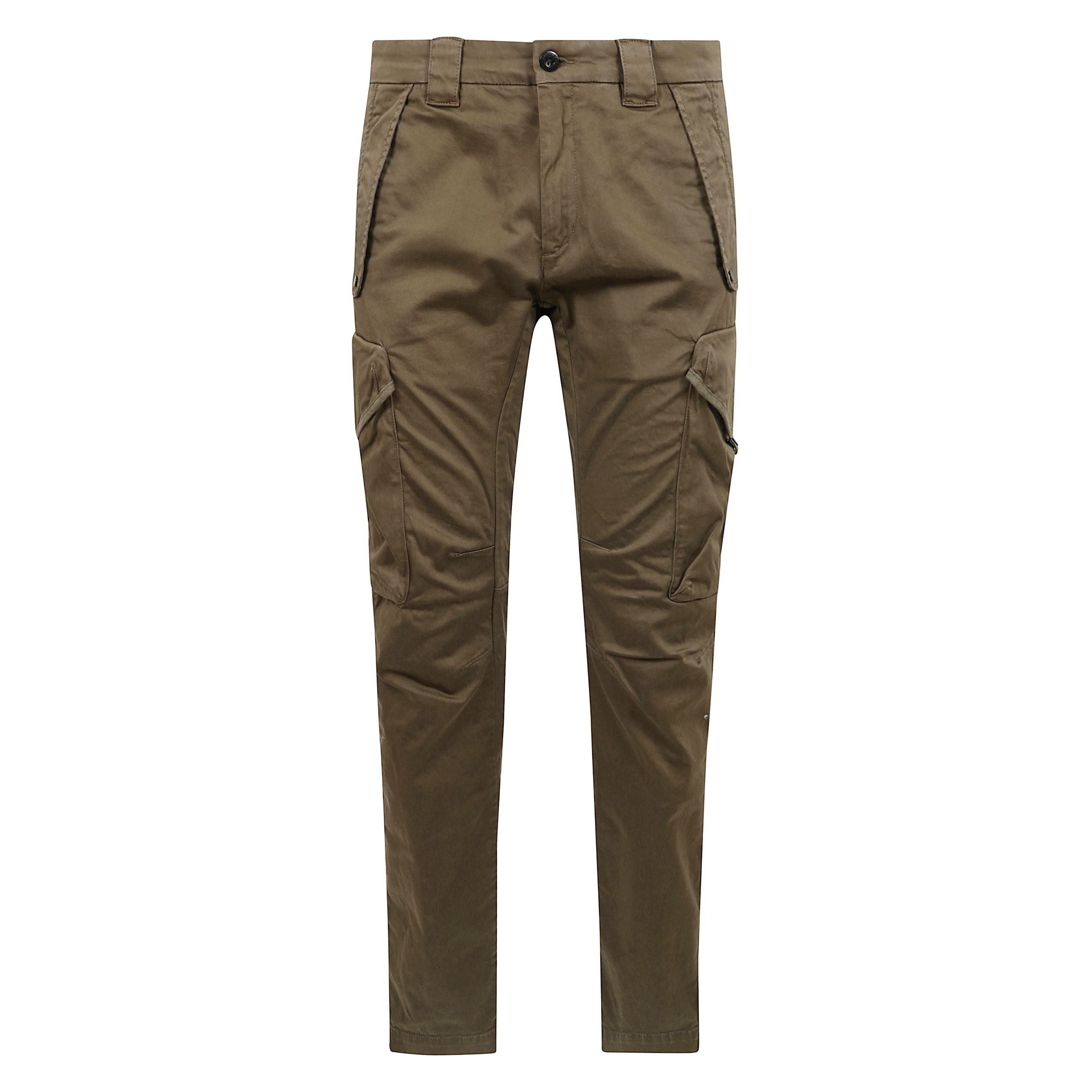 Pantaloni cargo in tessuto sateen stretch.