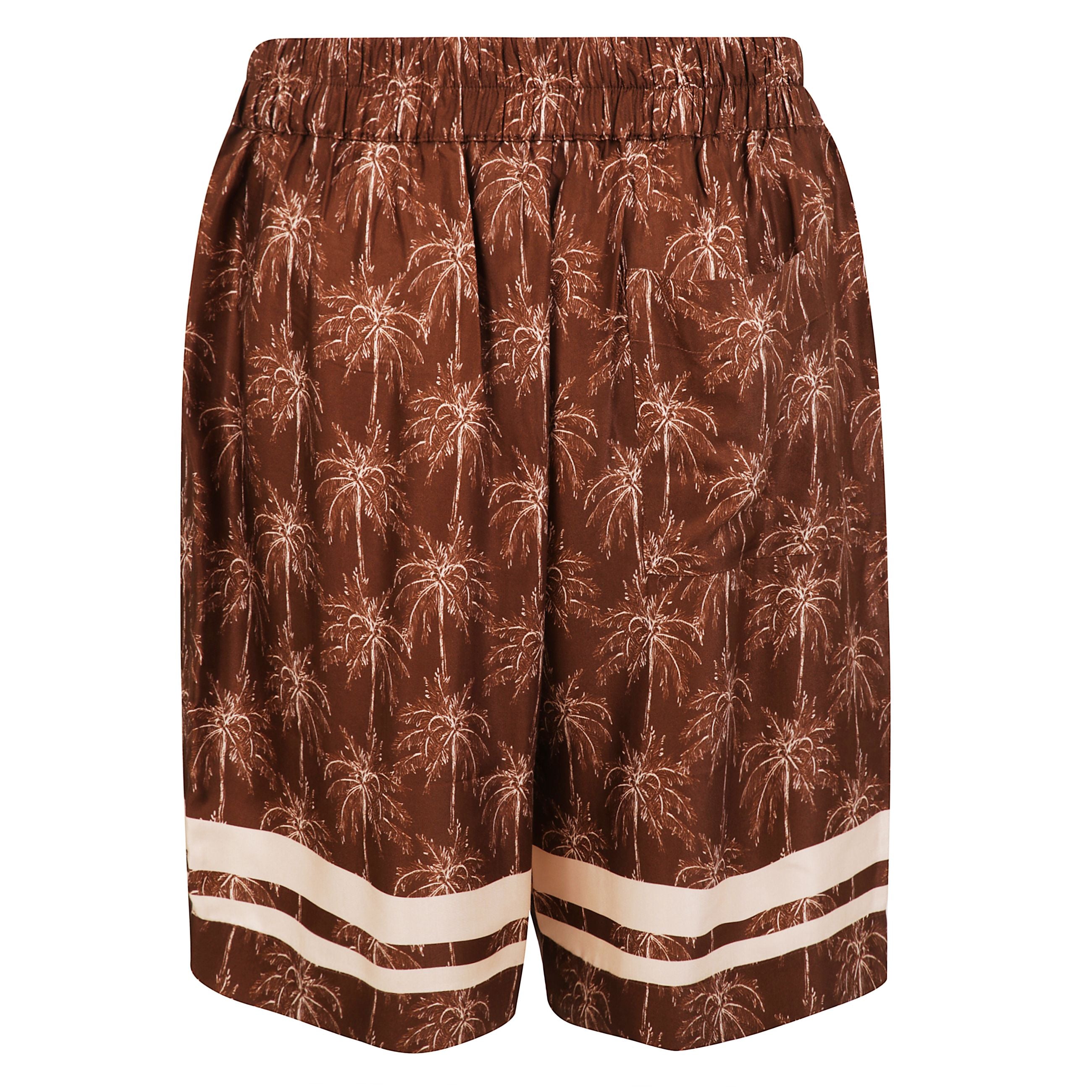 Bermuda con stampa con vita elasticizzata, due tasche laterali e tasca posteriore sagomata