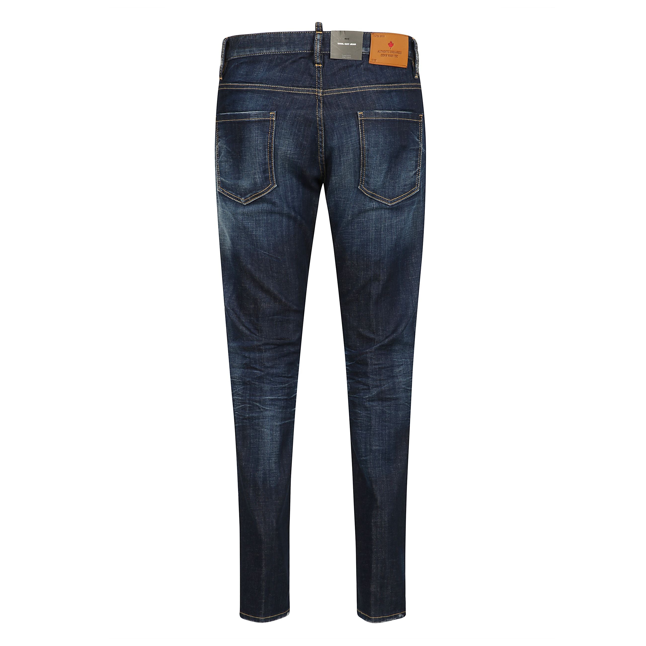 Pantalone 5 tasche a taglio slim con effetto piega e toppa logo sul retro