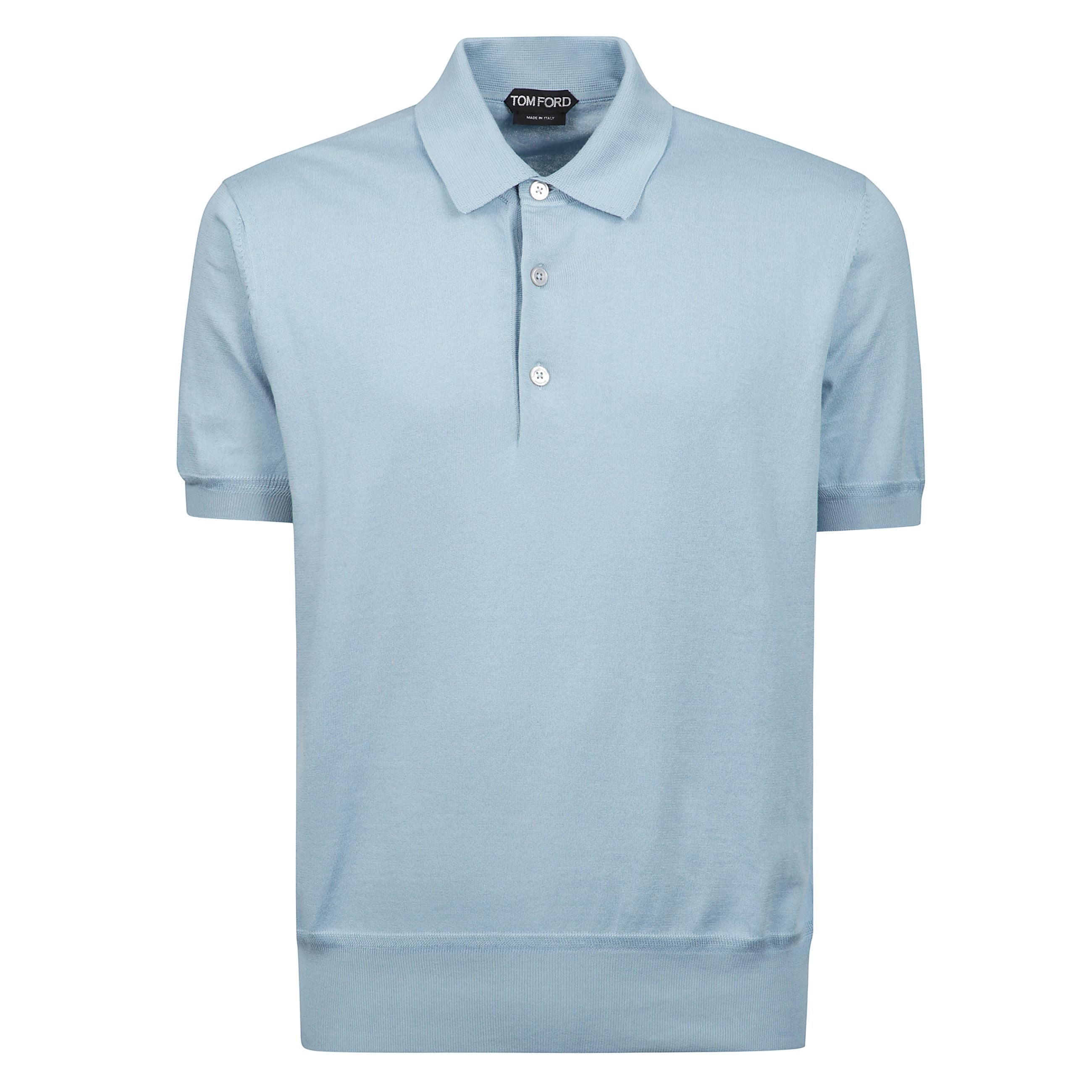 Polo a maniche corte in cotone, con mezza abbottonatura.