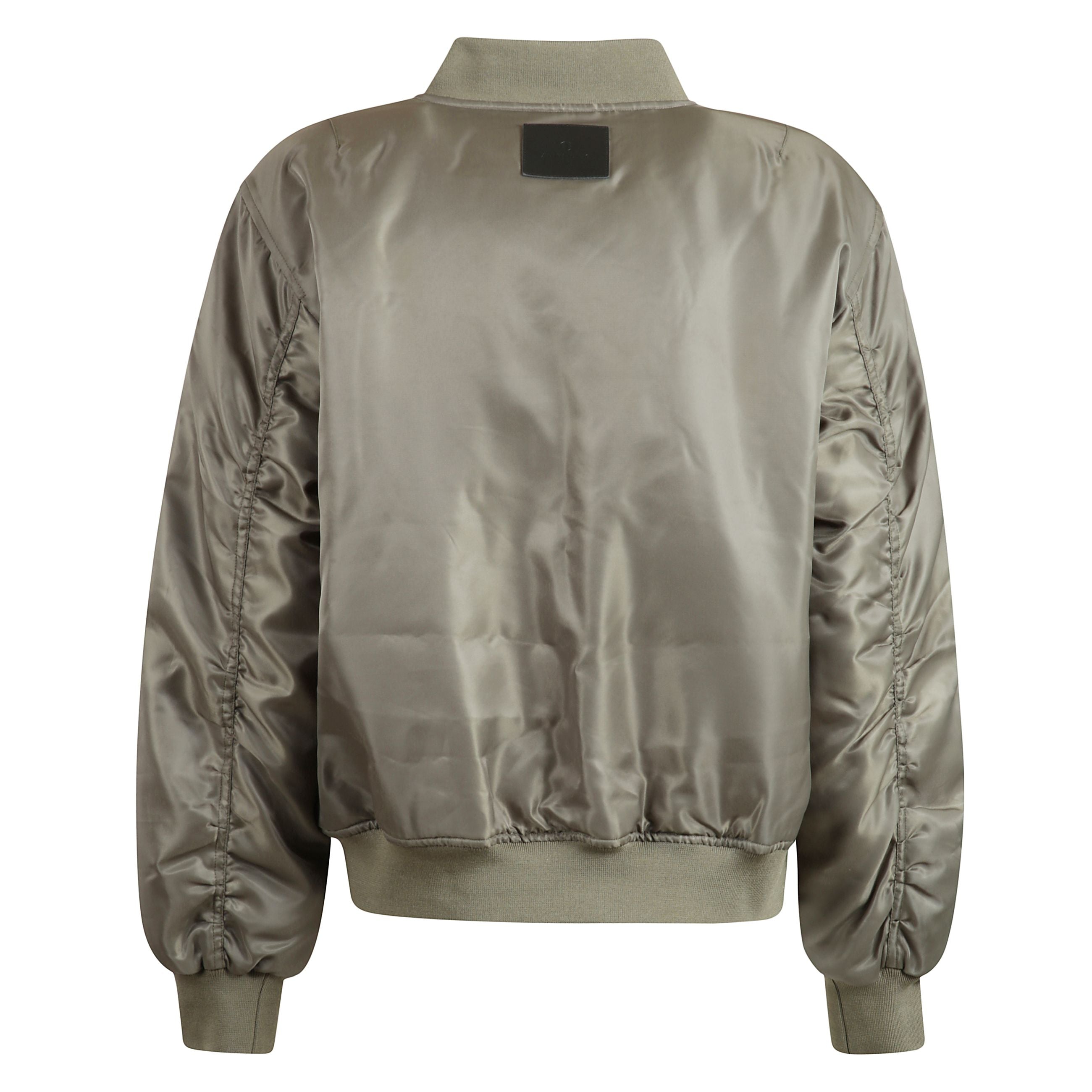 Bomber leon con chiusura zip, polsini e orlo a coste, due tasche con patta