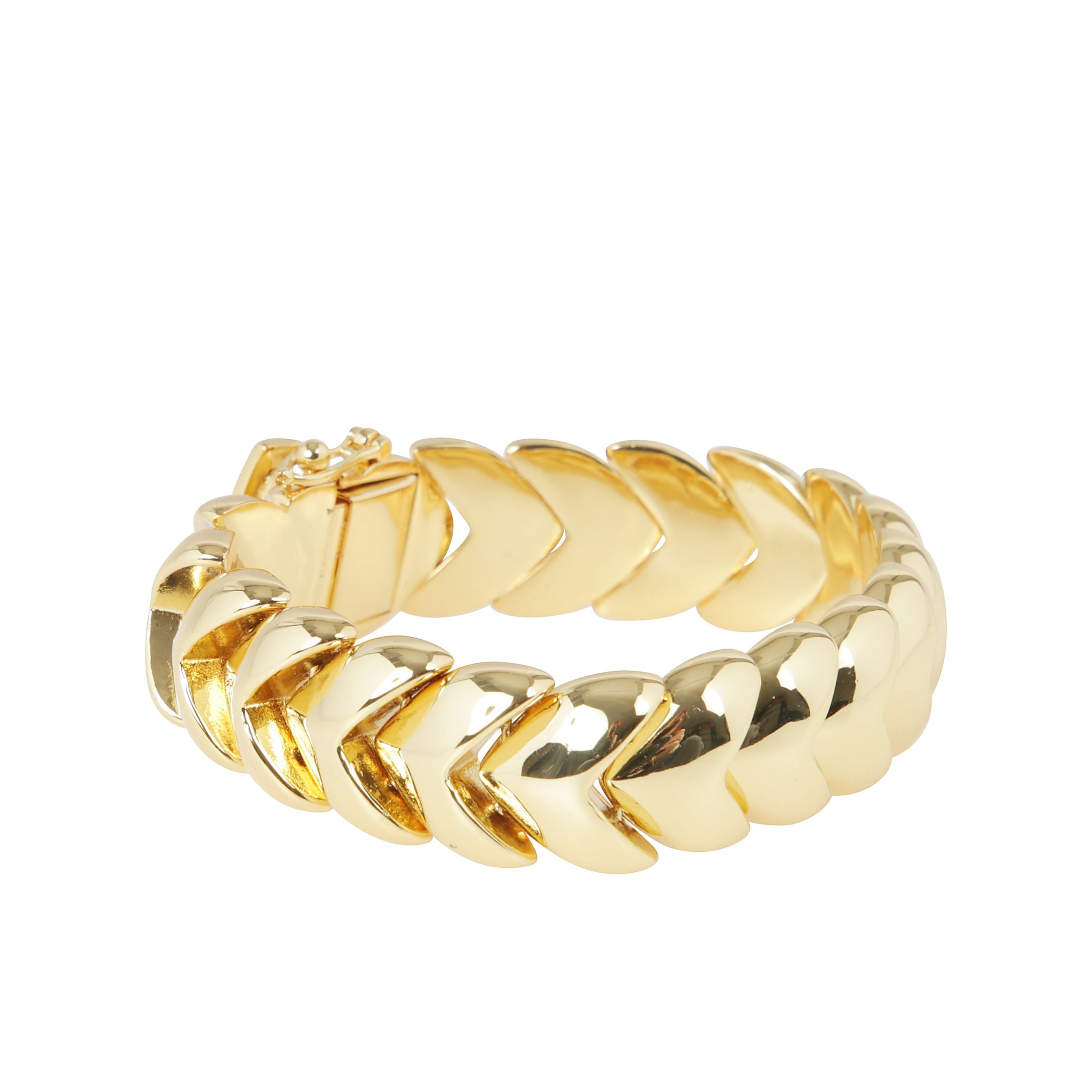 Bracciale con motivo a cuore e chiusura a pressione