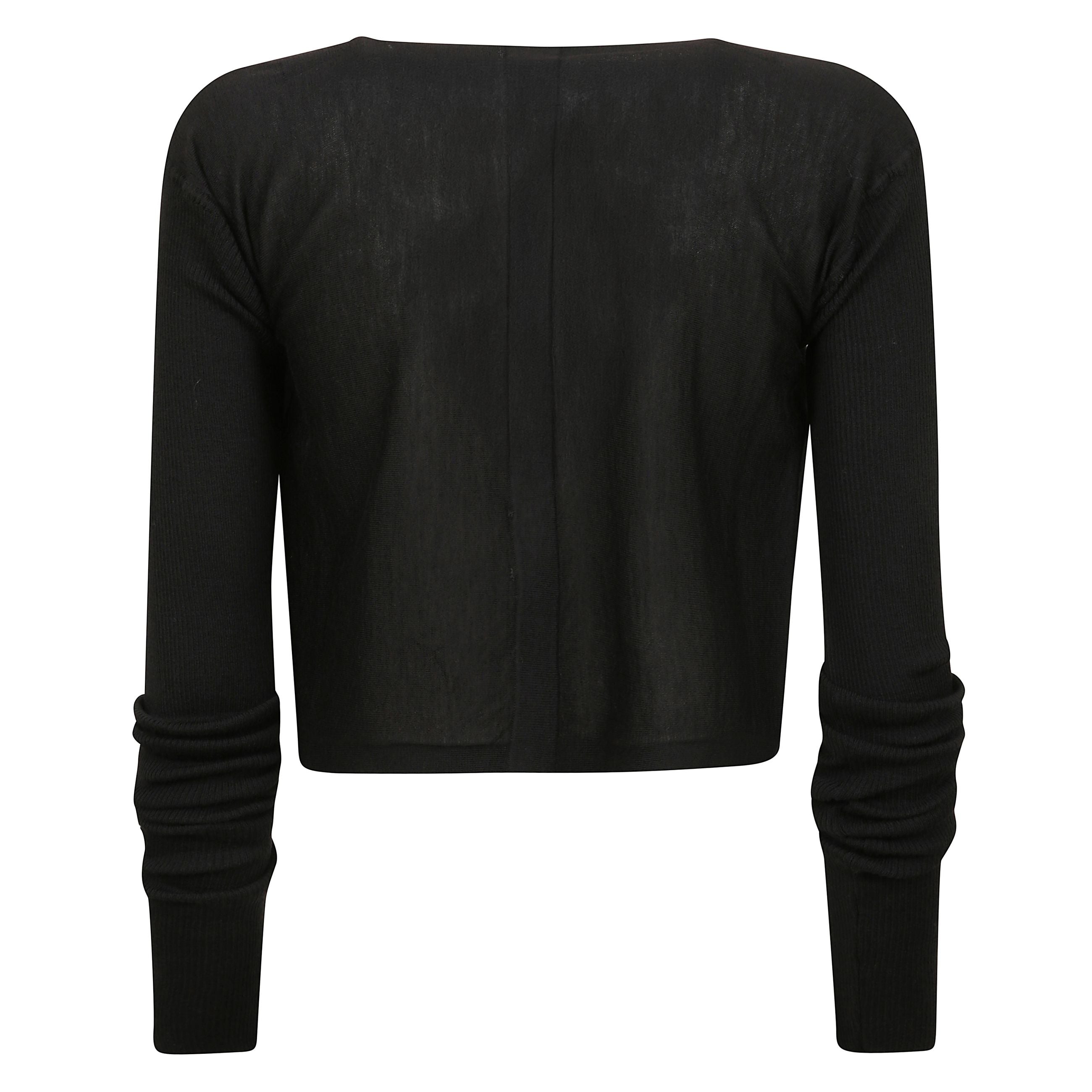 Top incrociato con maniche lunghe tagliate.