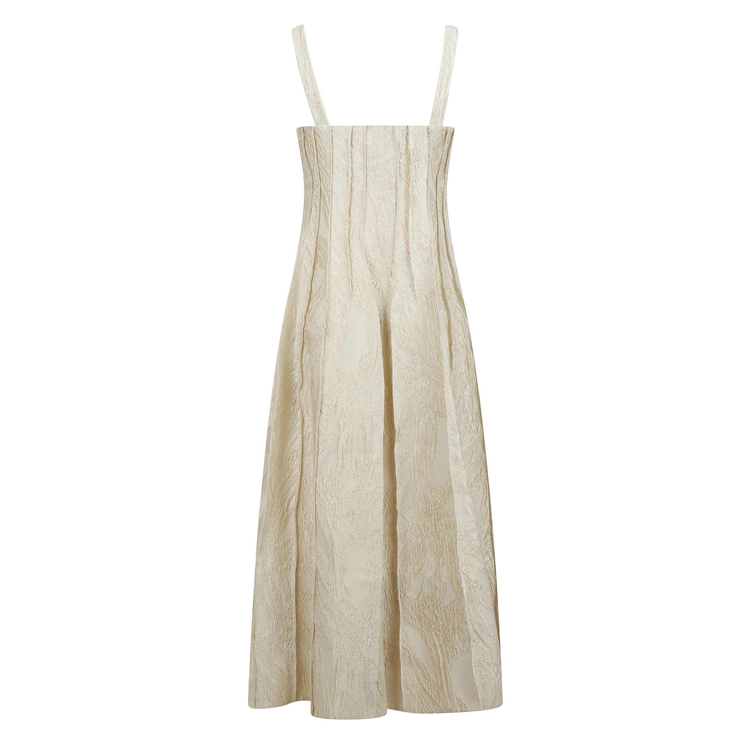 Maya maxi dress dalla finitura stropicciata, gancio laterale nascosto e chiusura a cerniera e due tasche laterali a fessura