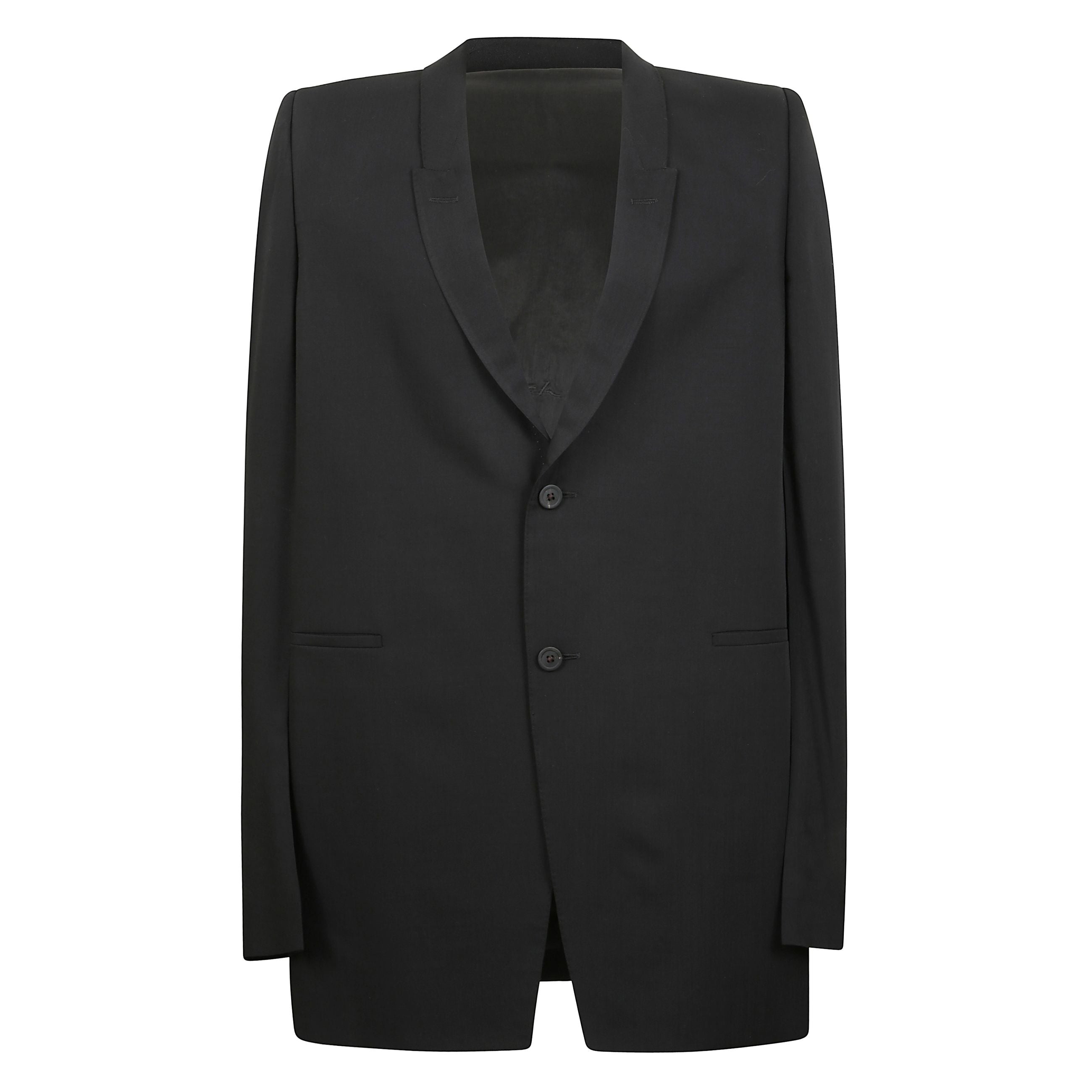 Giacca runway in twill di lino è compatta con una sensazione rigida e una superfice semi lucida.