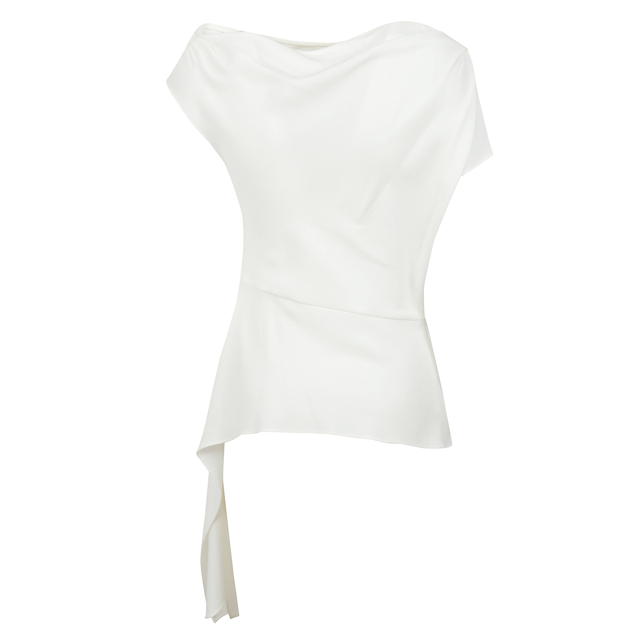 Saskia draped top con scollatura asimmetrica e design drappeggiato