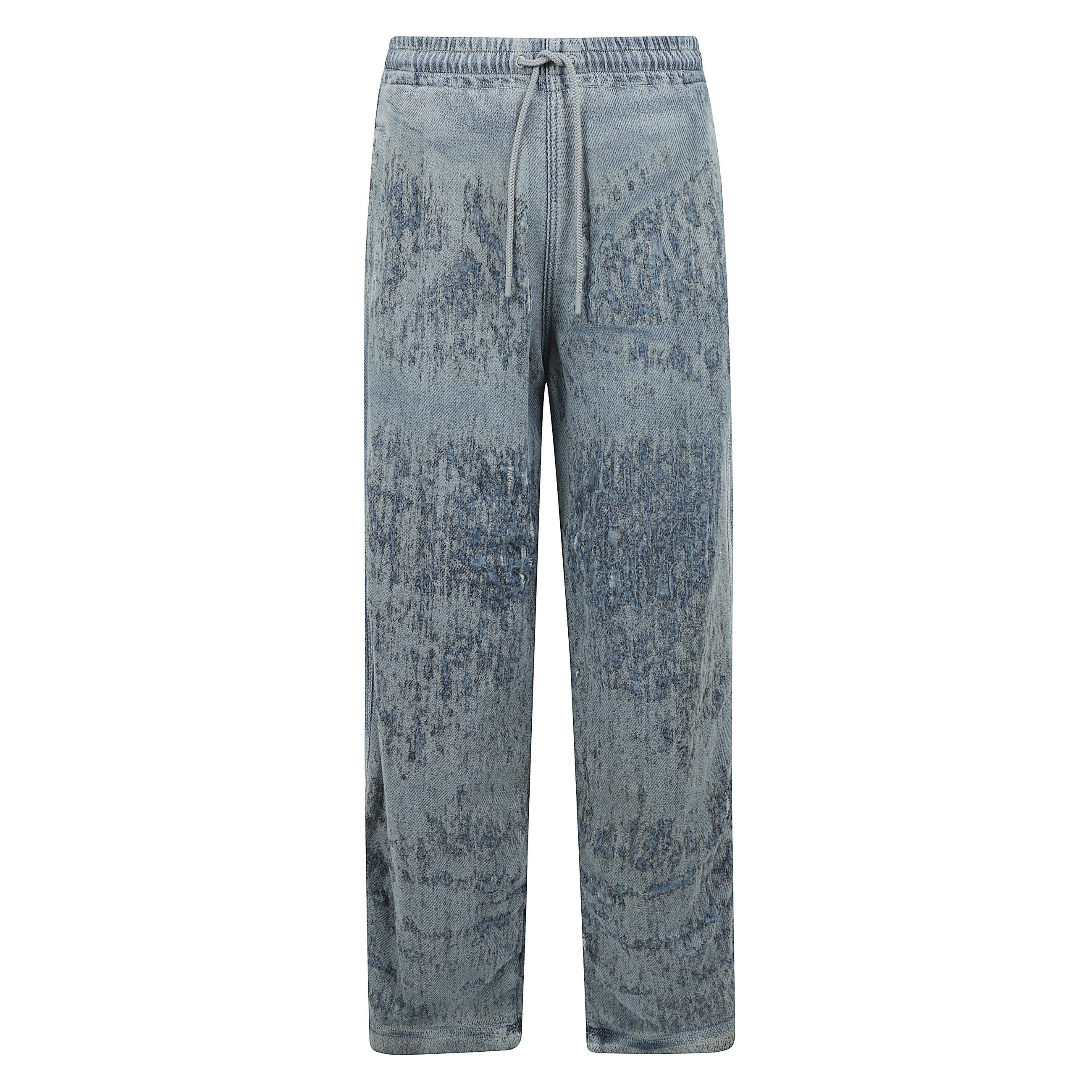 D-enimos-fsg pantaloni con vita con coulisse elasticizzata, due tasche a filetto laterali, tasca posteriore sagomata e orlo dritto