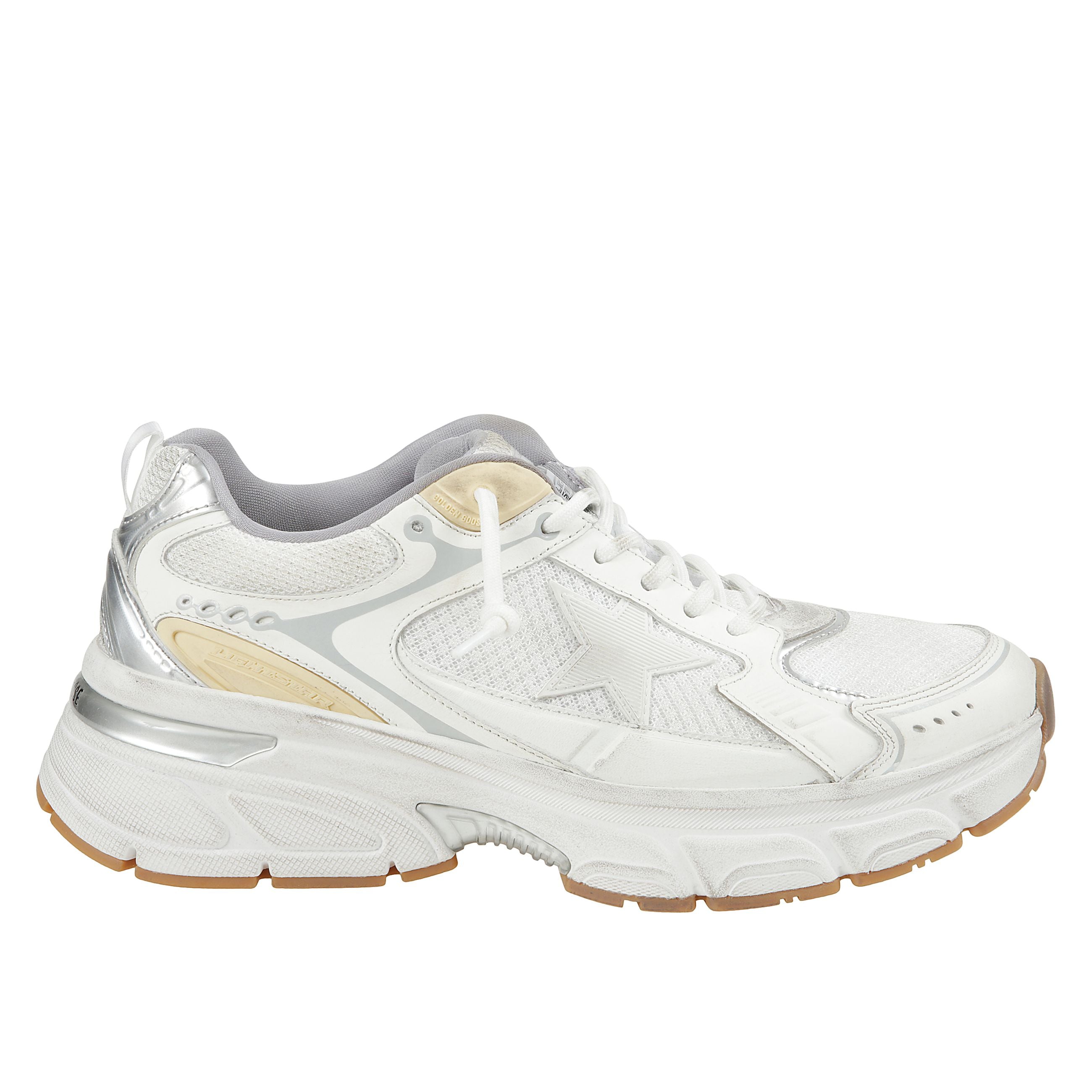 Sneakers lightstar in pelle e mesh di colore bianco