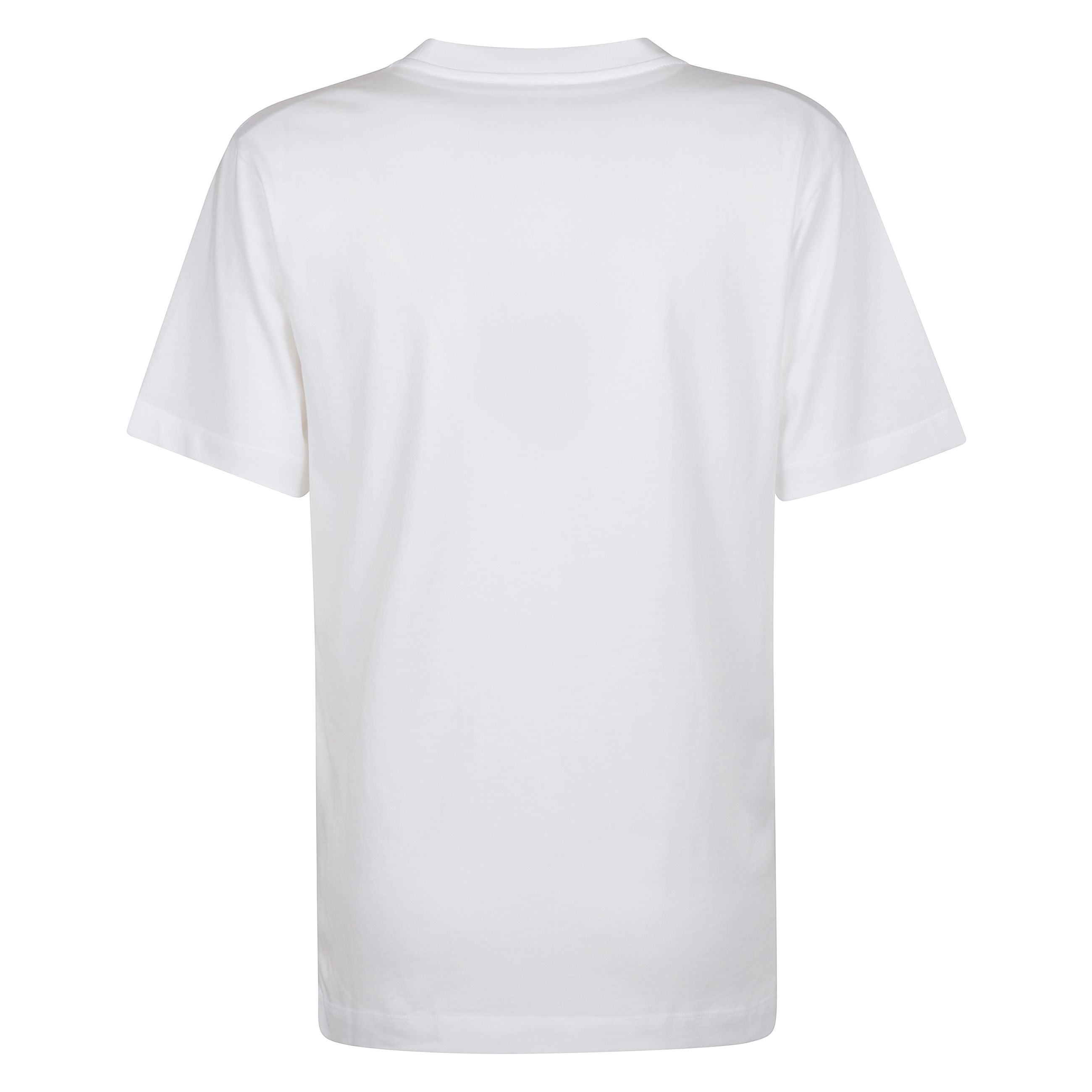 Maglia in cotone con maniche corte e collo rotondo pulito. orlo dritto. logo con firma marni sul davanti.