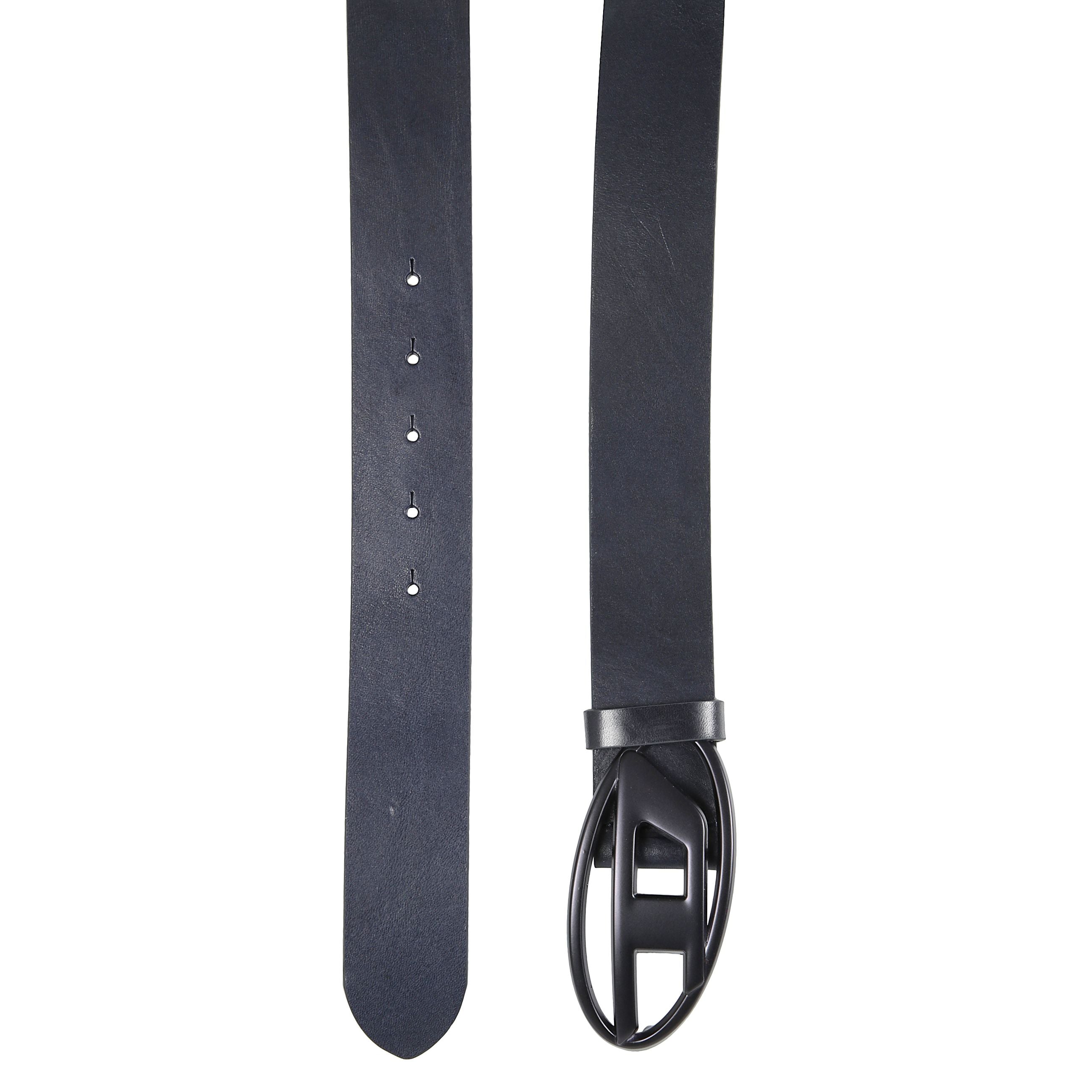 Cintura in pelle con fibbia logo.